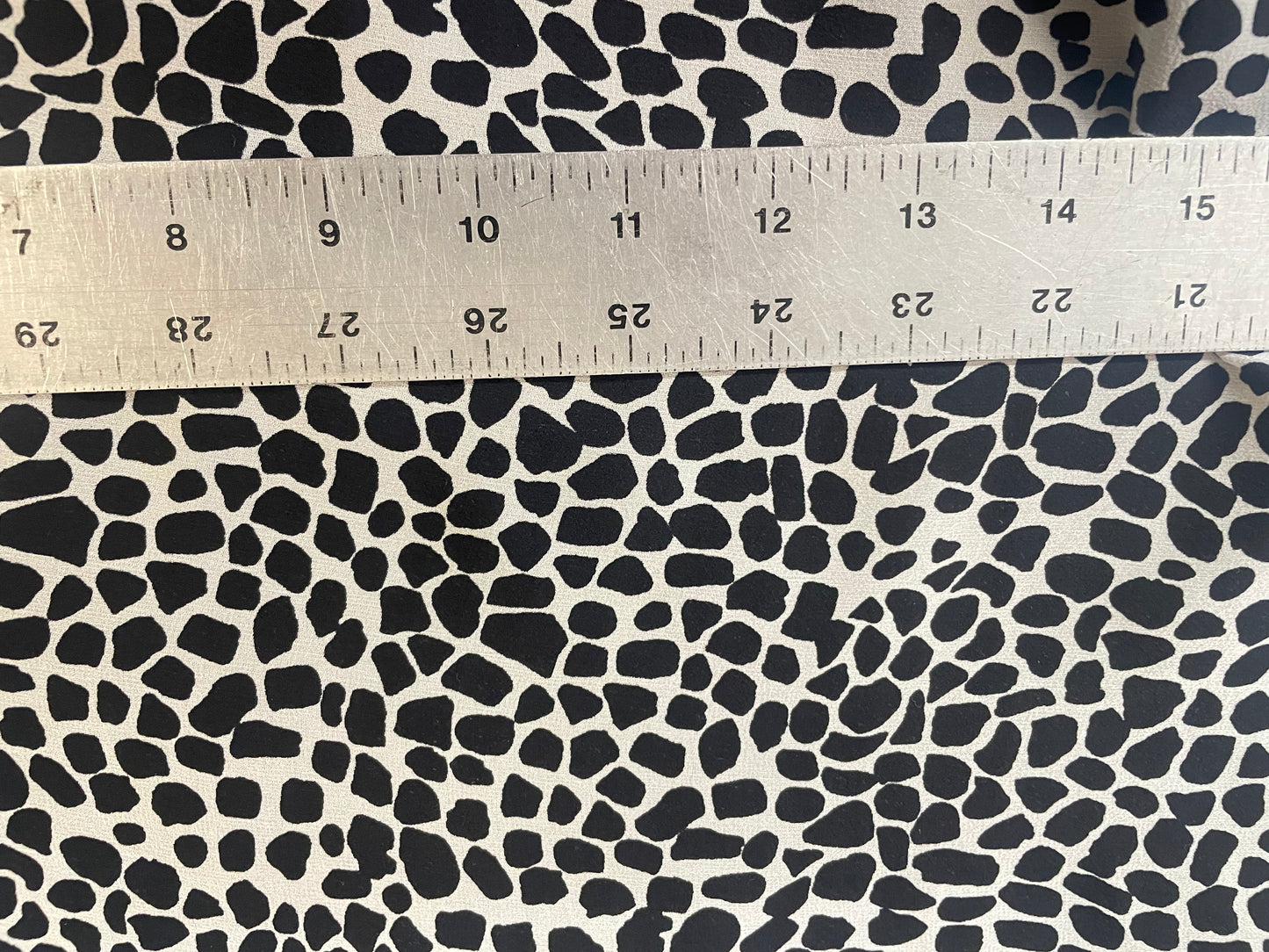 Abstract Dot Printed Silk Chiffon - Black & White