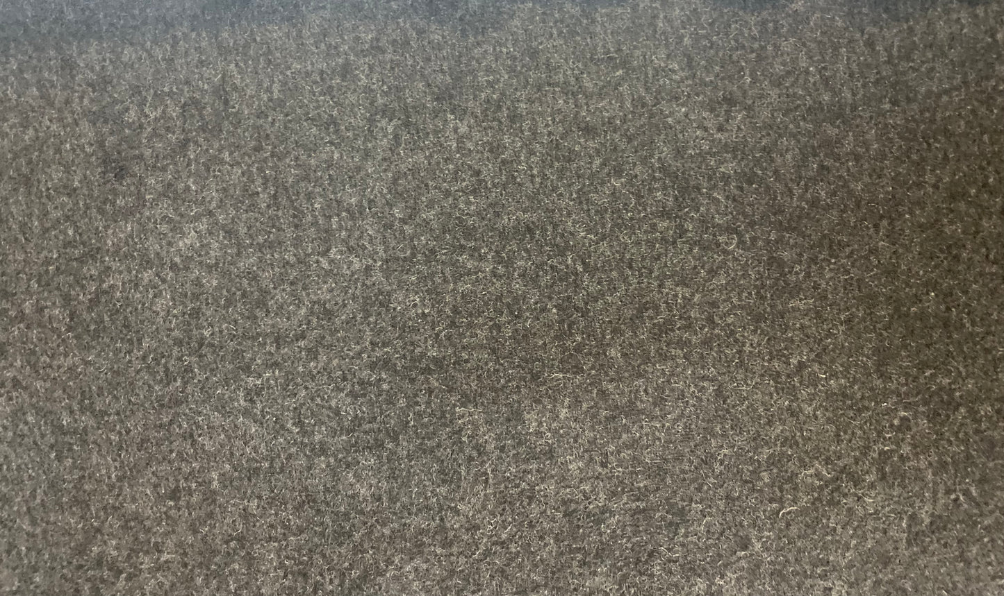 Italian Double Face Melton Wool - Heathered Sand/Stone Gray
