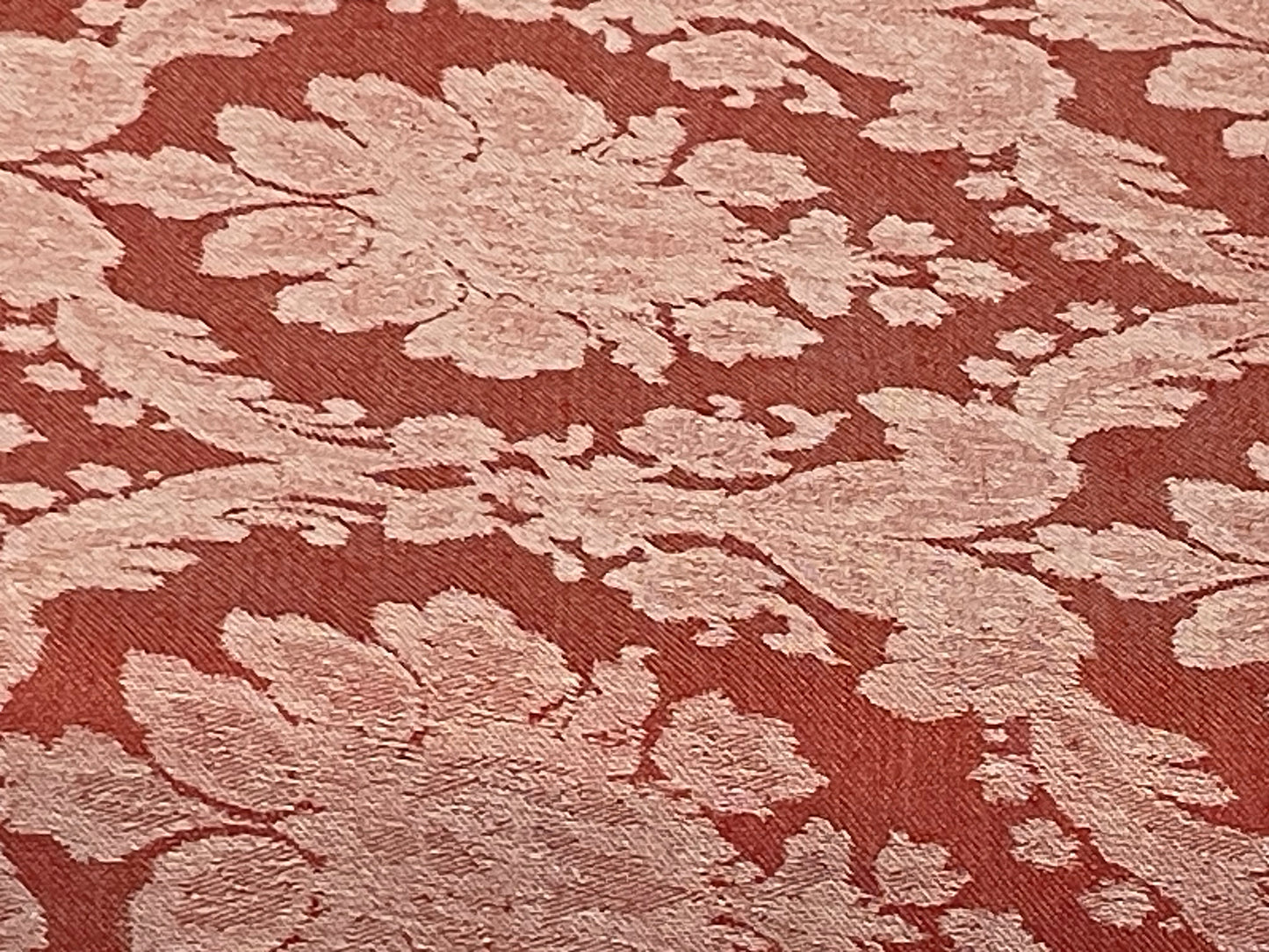Italian Cotton/Linen Print- Red & Light Pink