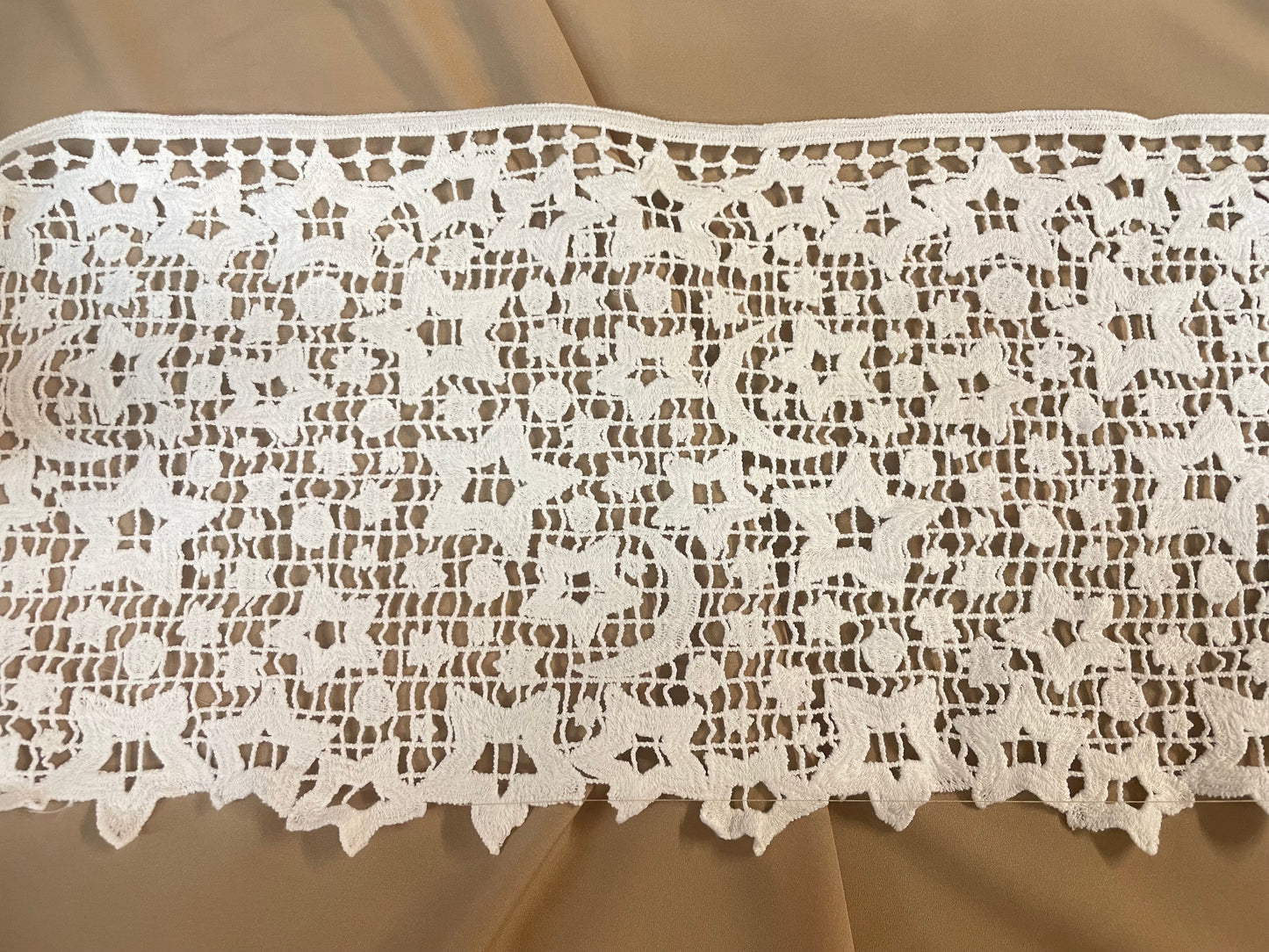 Star & Moon Cotton Lace - White