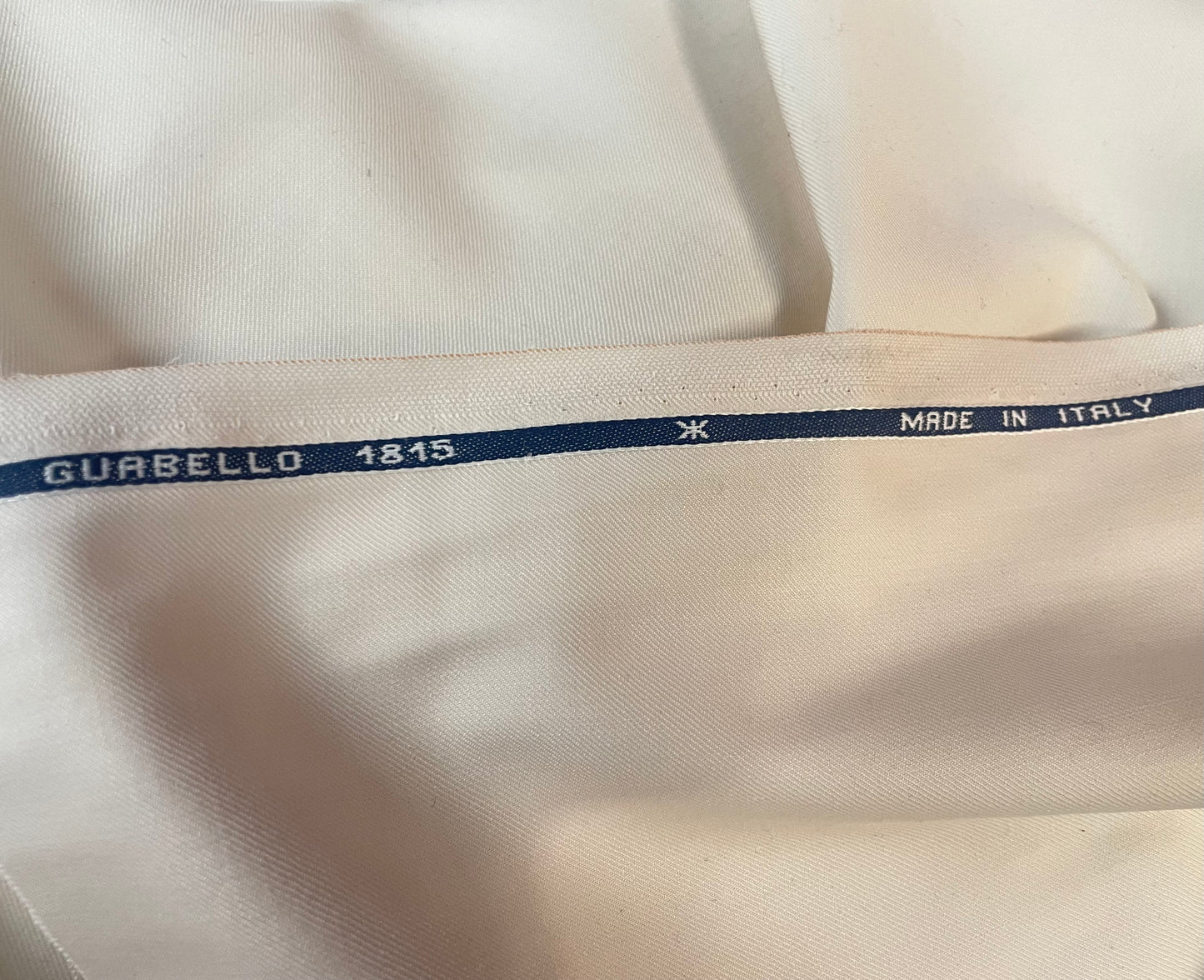 Italian Tropical Wool Suiting - Ivory White
