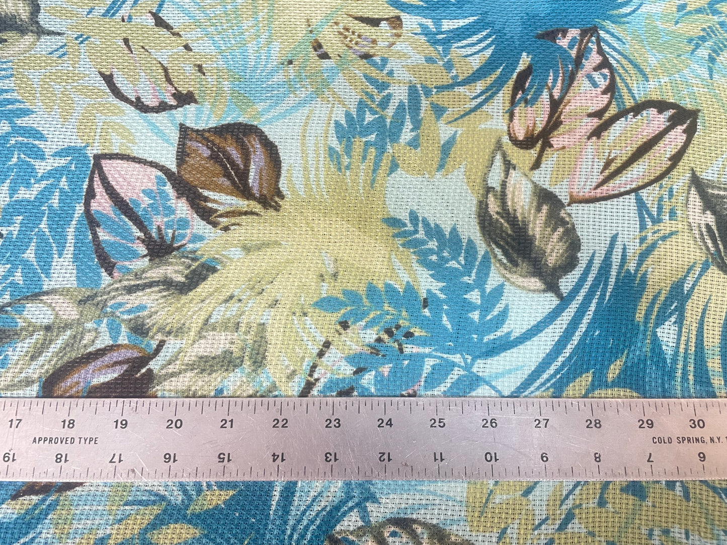 Woven Silk & Linen Print - Cool Toned Tropical