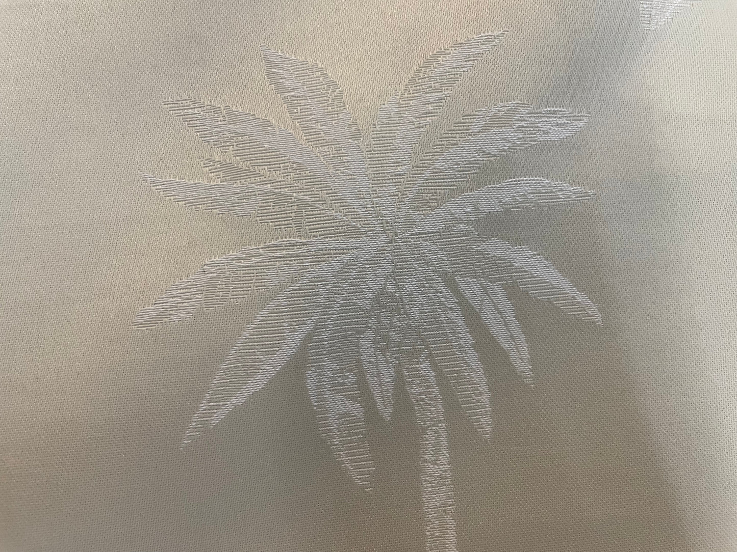 Designer Palm Tree Brocade - Gold & White
