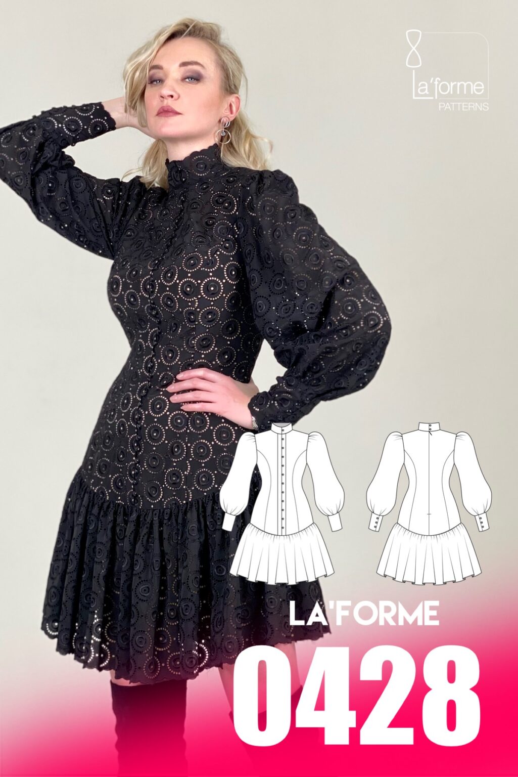 Eyelet Embroidered Lace Poly- White