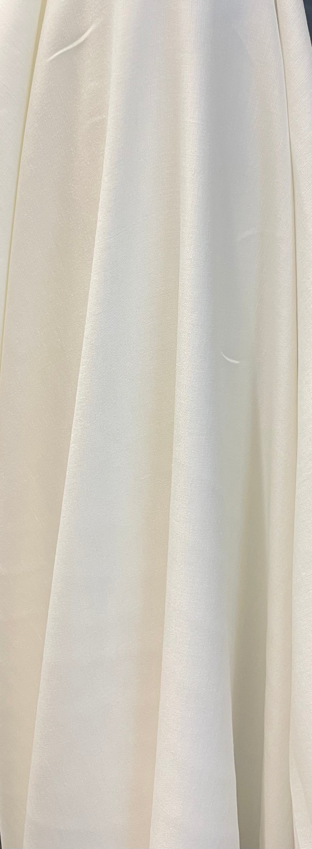 Linen & Rayon Blend - Ivory White