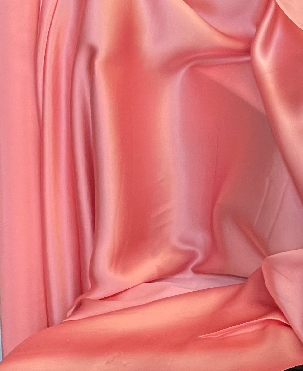 Silk Charmeuse - Coral Pink - 19mm Designer