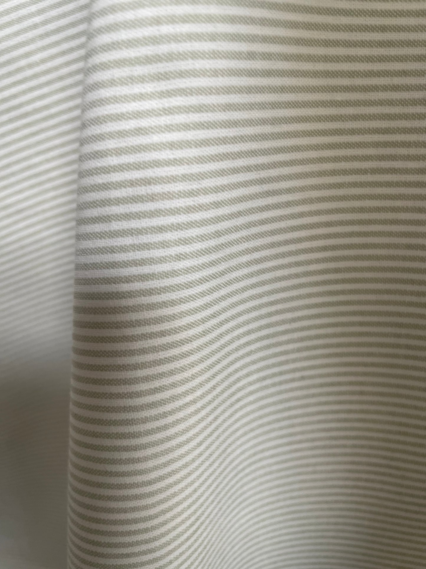 Stripe Cotton - Light Green & Off-White