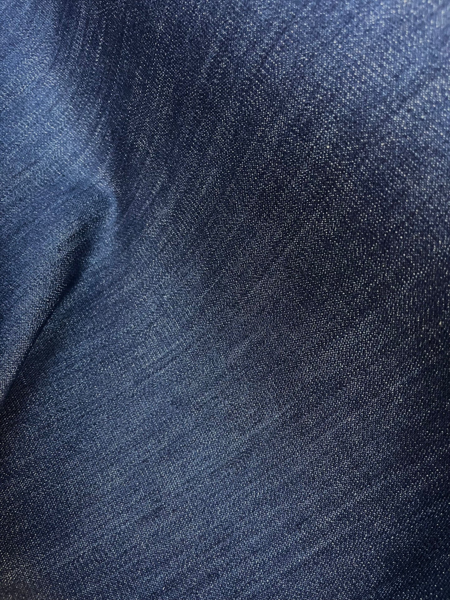 Wide Cotton Stretch Denim - Indigo Blue