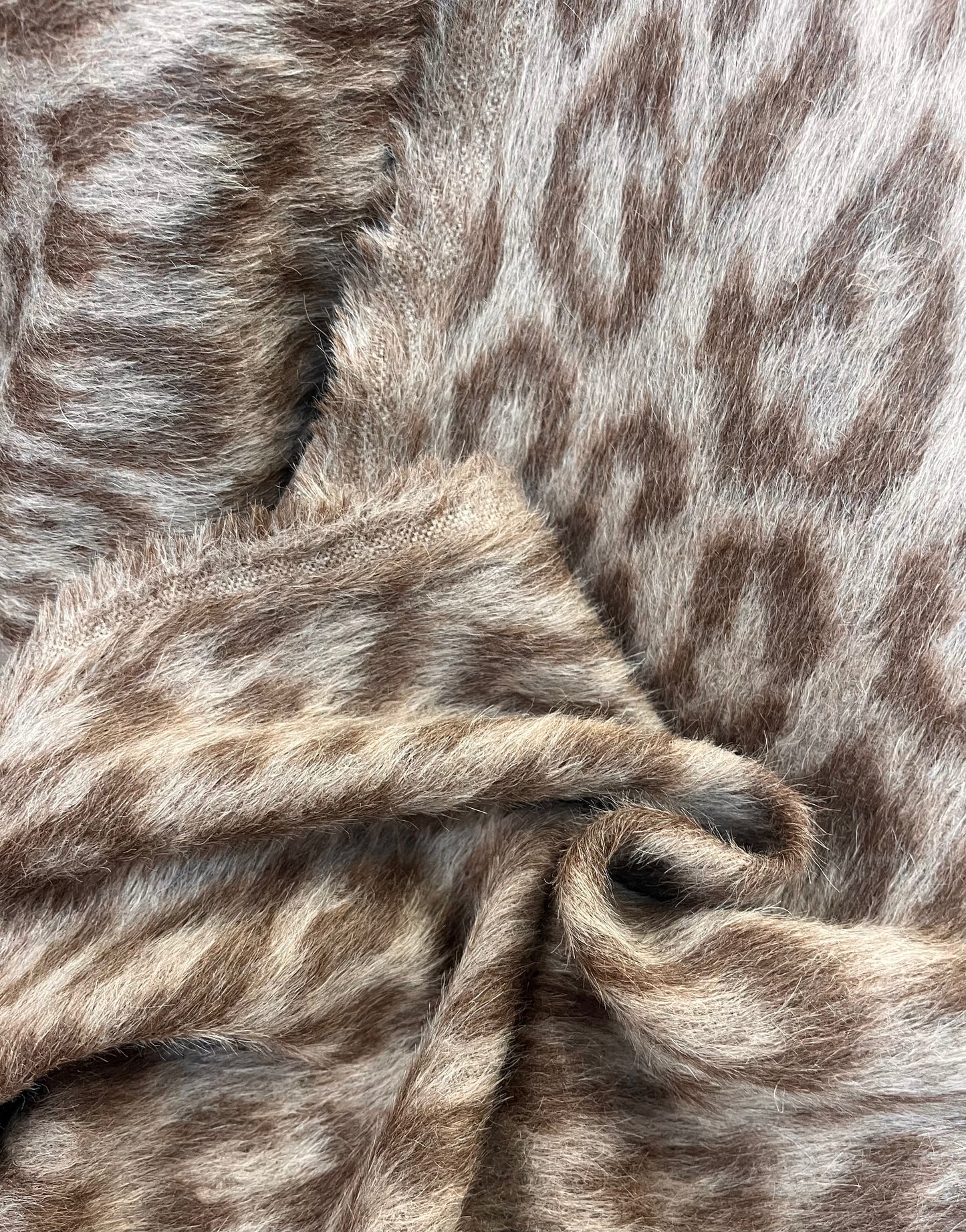 Italian Designer Alpaca Wool - Natural Cheetah