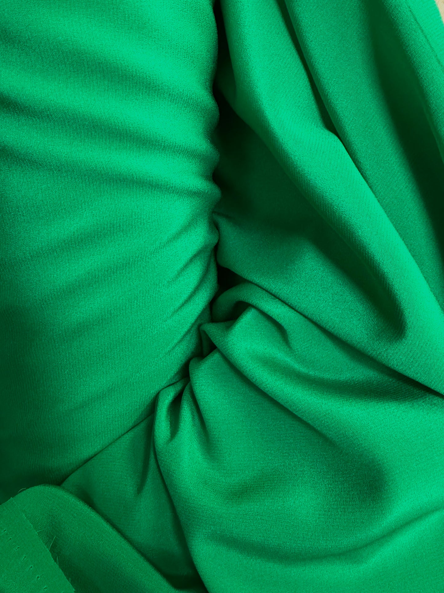 Stretch Silk Crepe de Chine - Medium Green