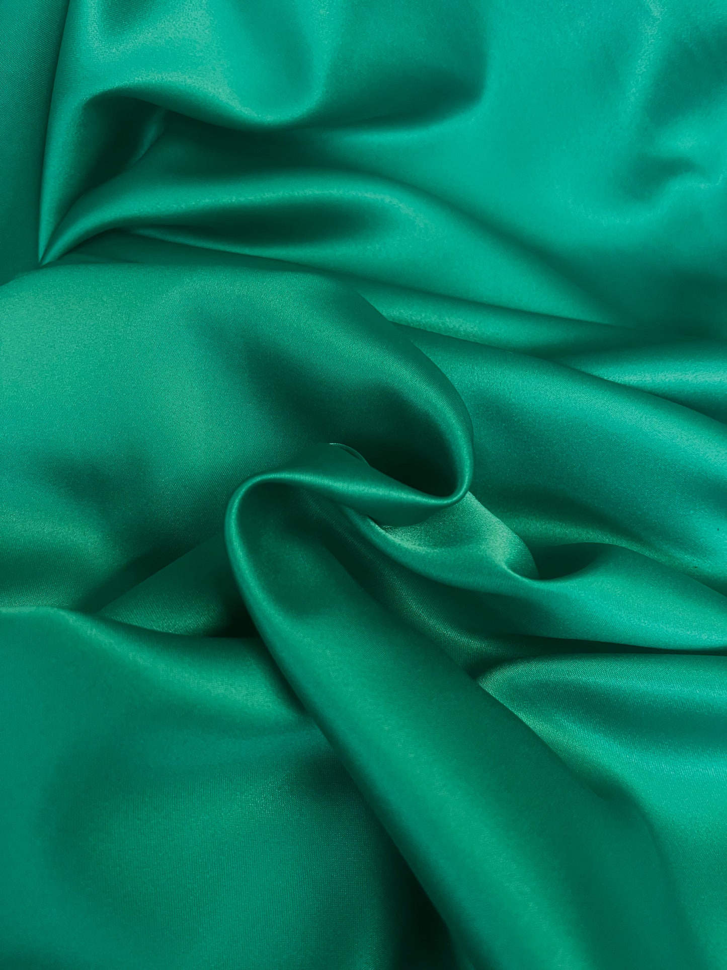 Poly Satin - Emerald Green