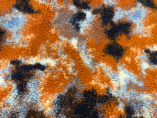 Teddy Faux Sherpa Fur - Abstract Watercolor