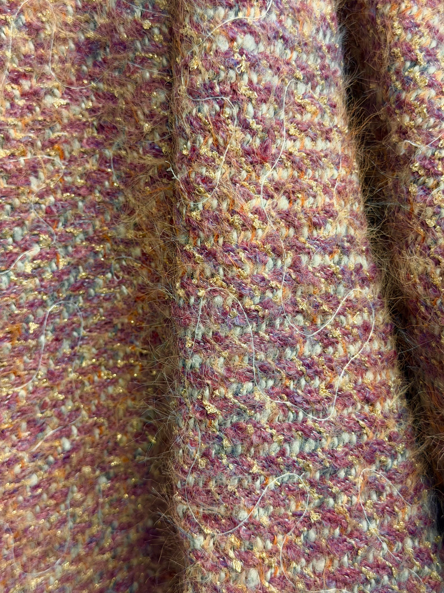 American Heritage - Wool Blend Boucle - Lurex Gold, Pink & Beige
