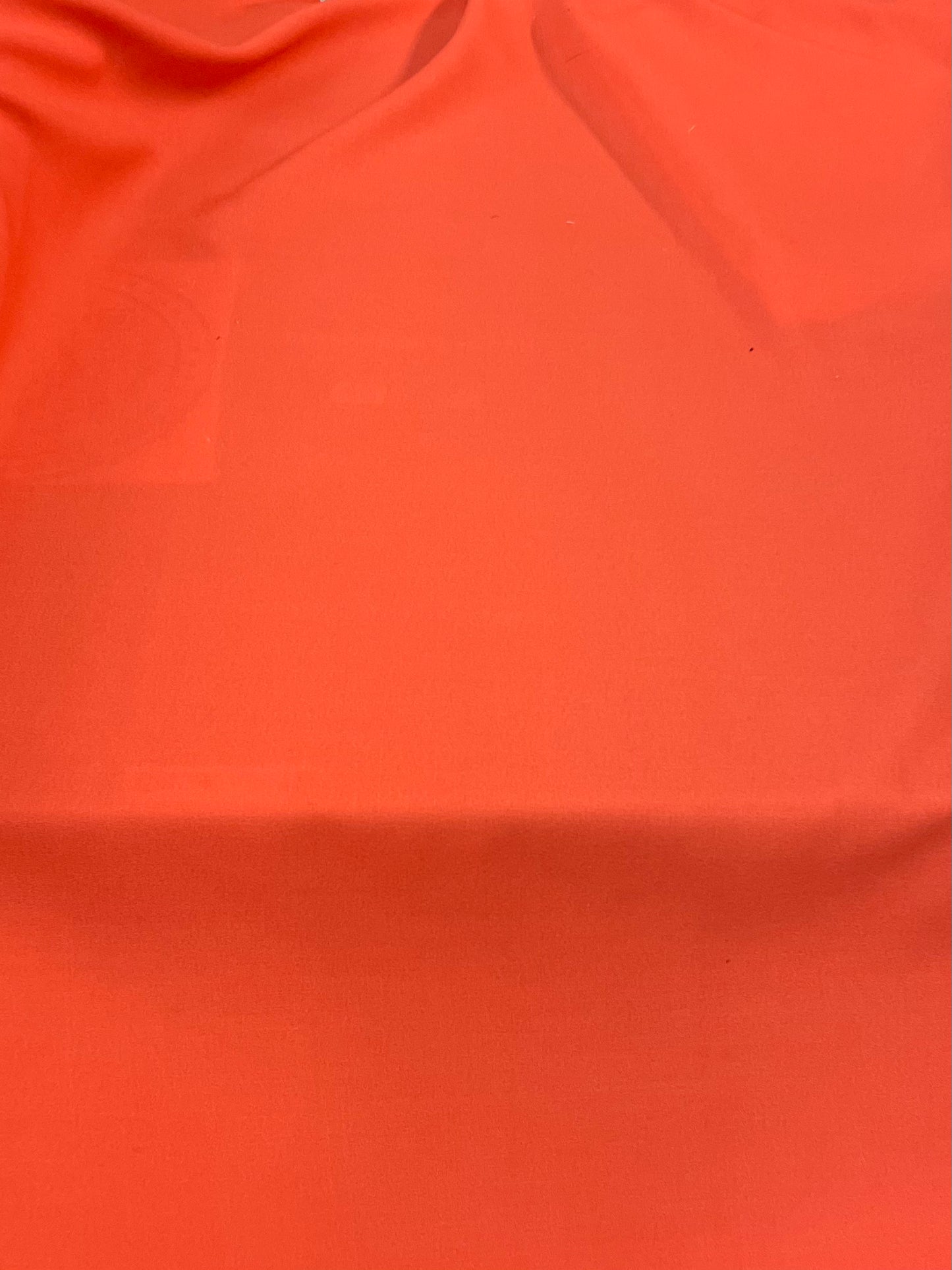 Italian Designer Fused Virgin Wool Crepe - Coral Orange