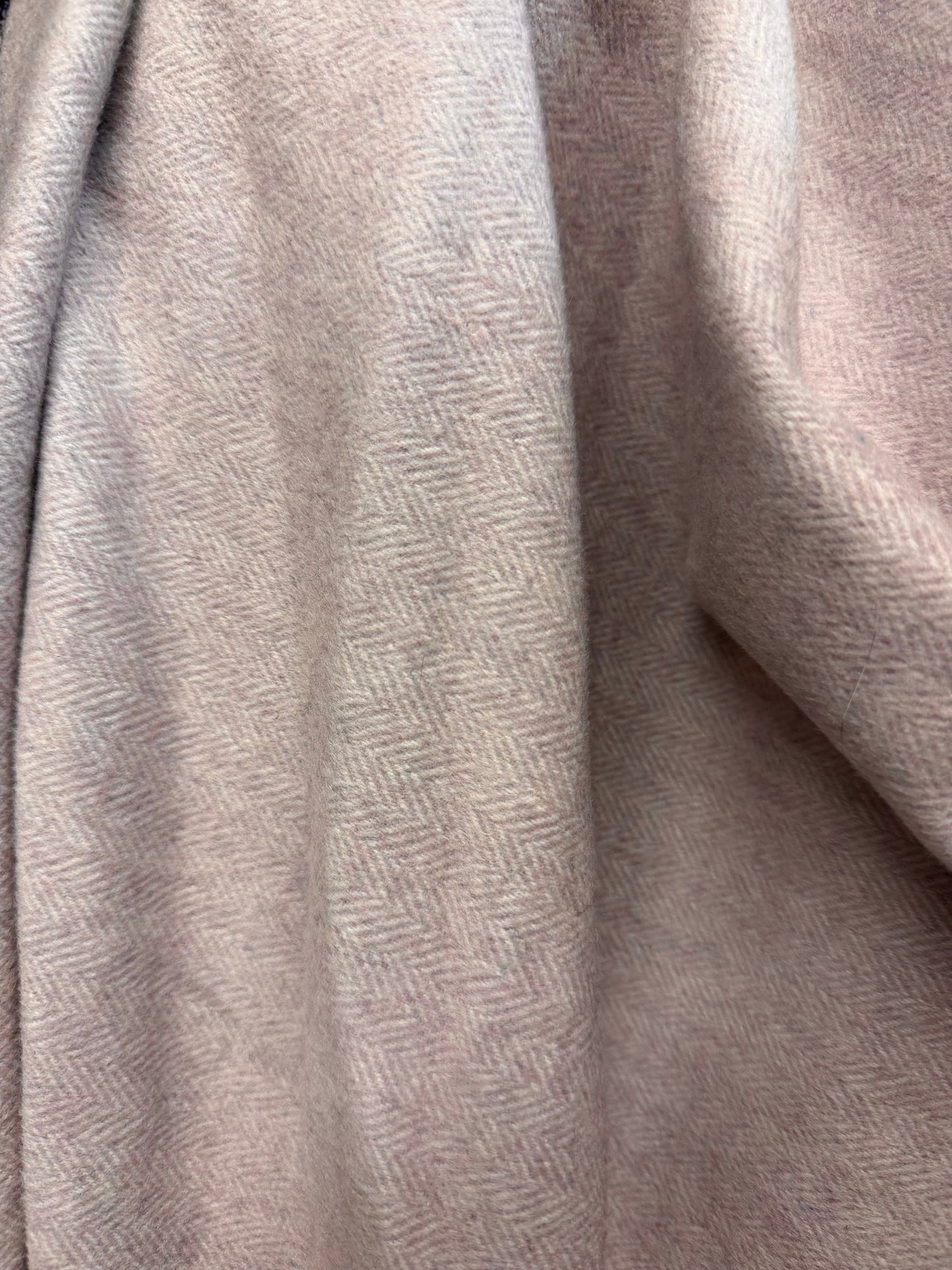 Heritage Label - Italian Brushed Herringbone Wool Blend - Light Purple