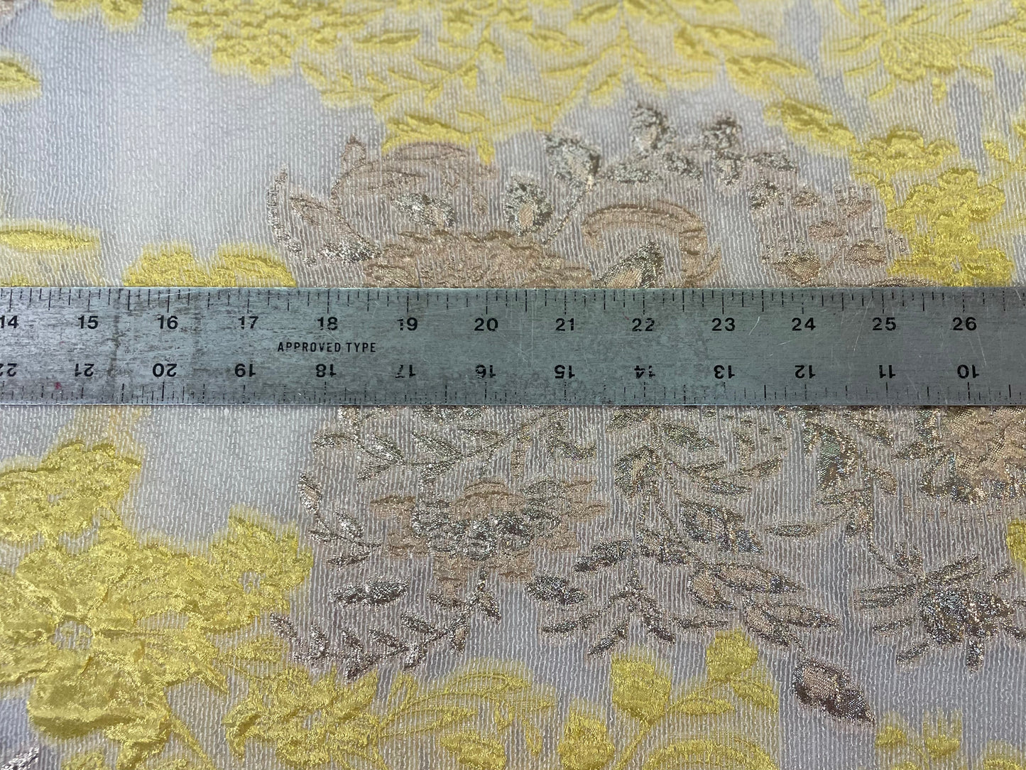 Designer Gold & Yellow Floral Brocade