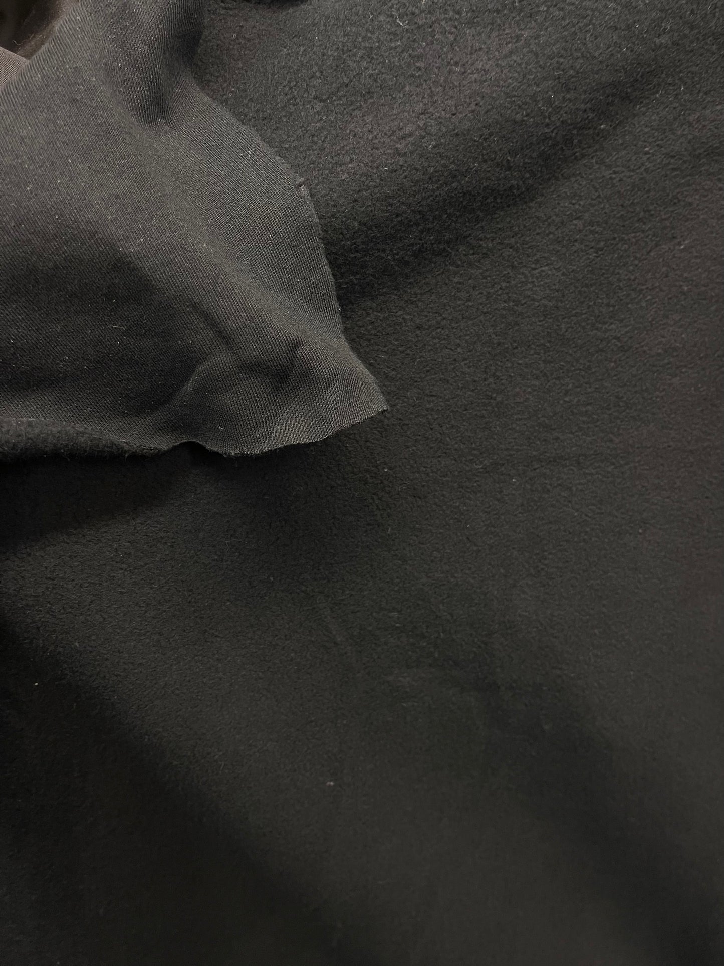 Cotton Brushed French Terry - Jet Black