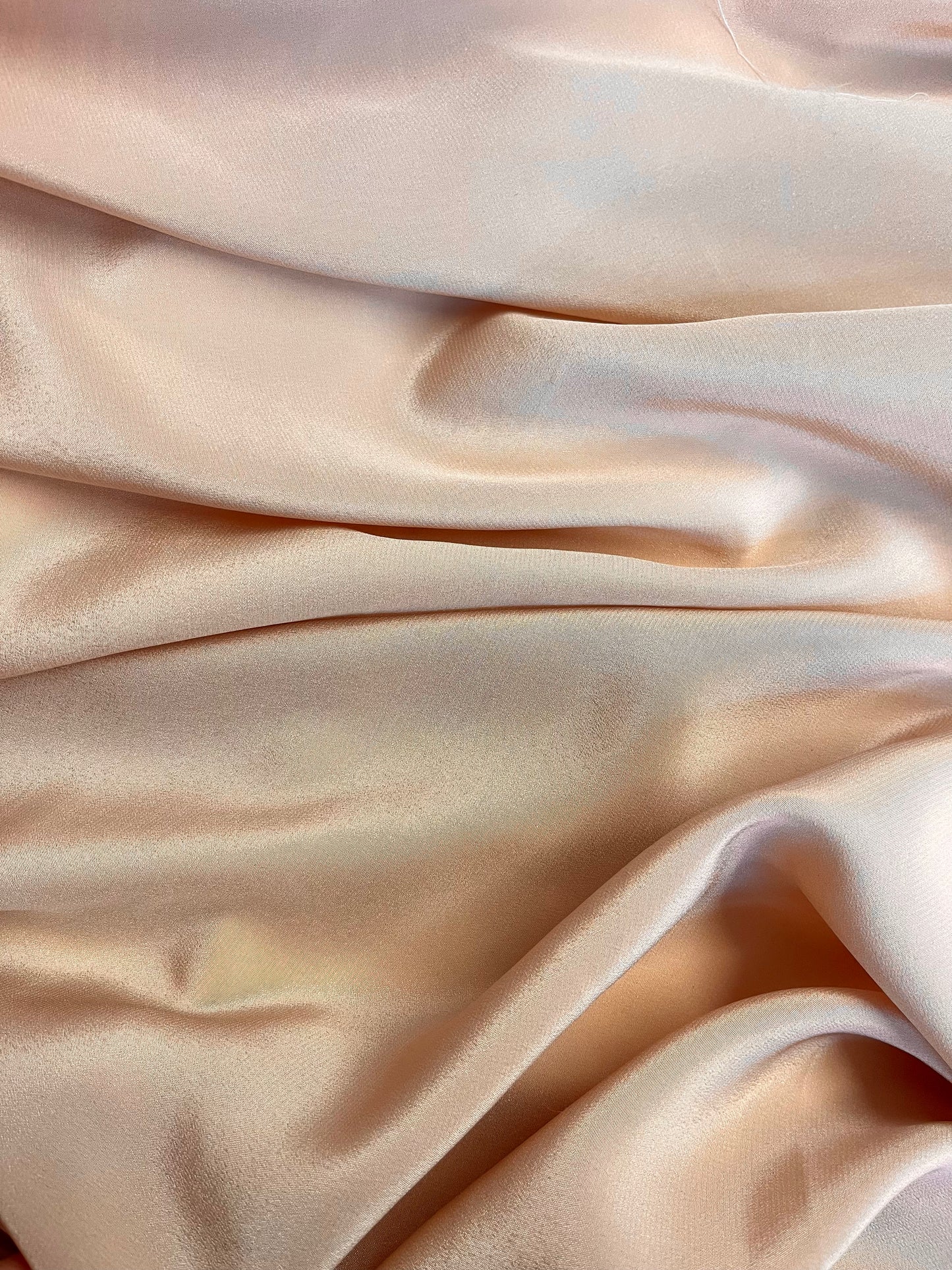 Wide Silk Crepe De Chine - Peach Nude