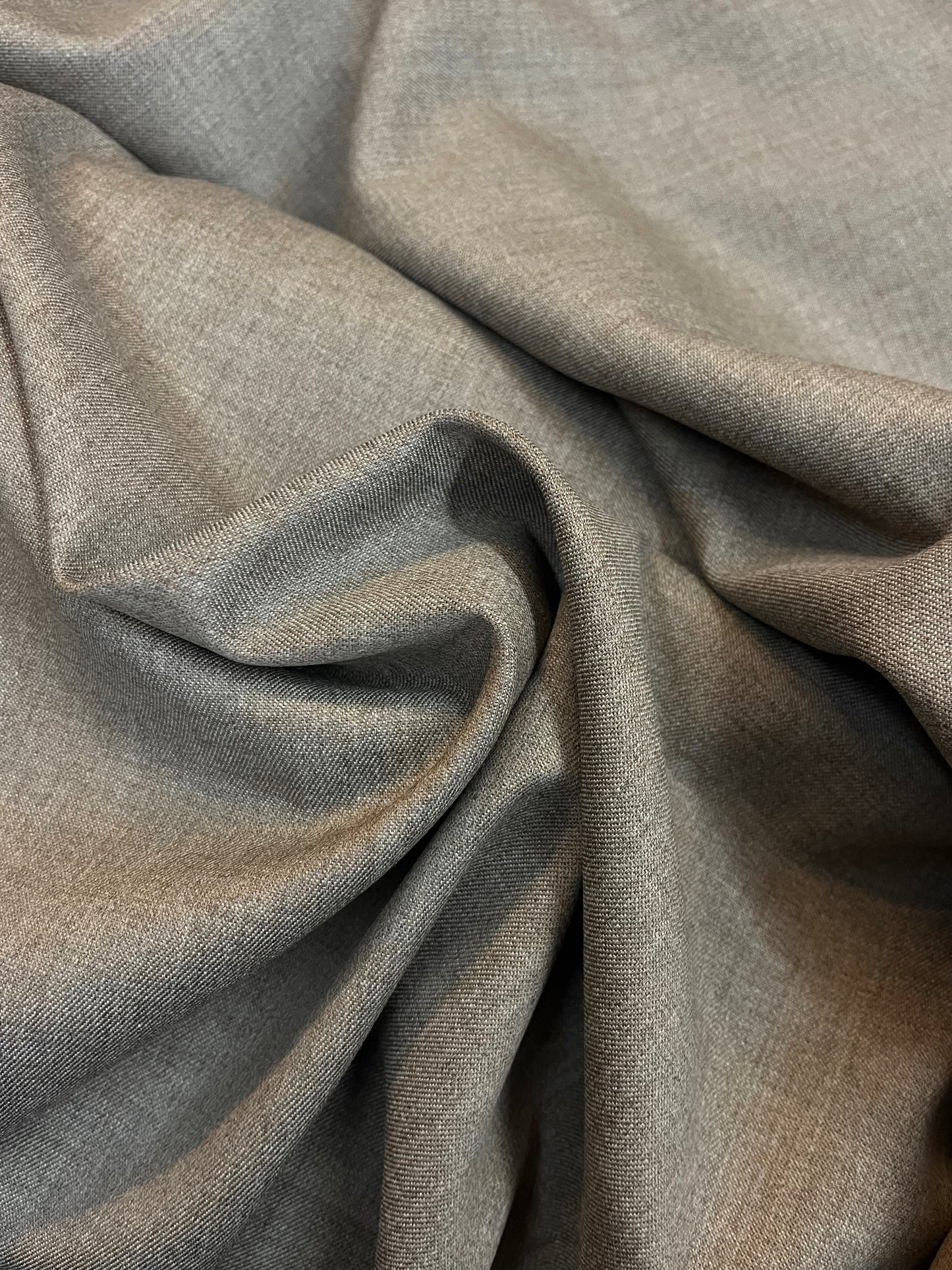 Italian Tropical Wool Suiting - Grey Beige