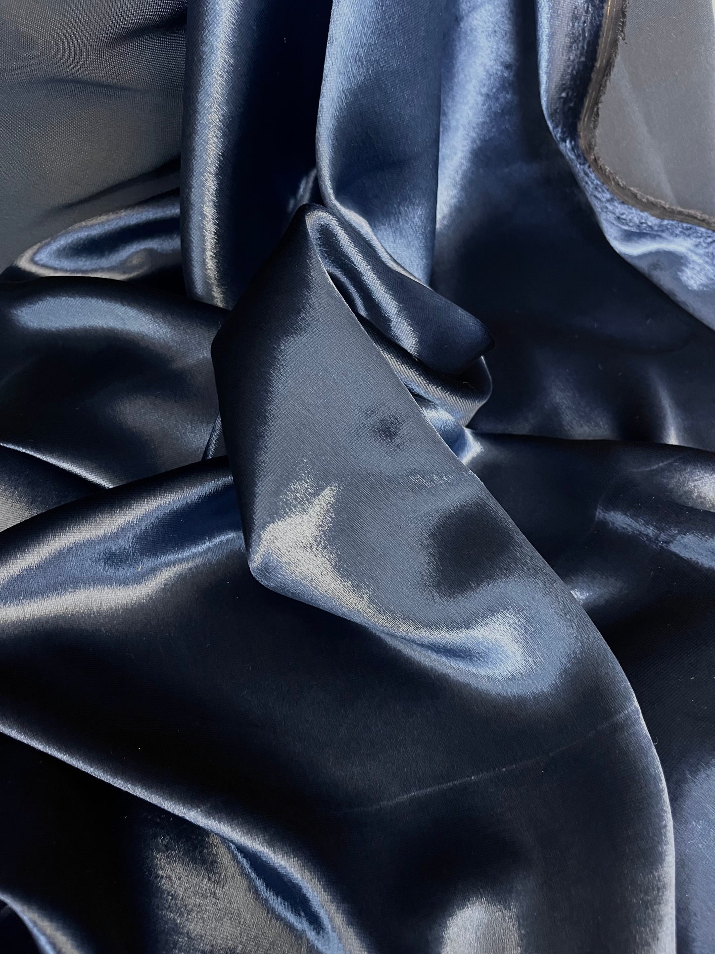Italian Silk Velvet - Royal Navy