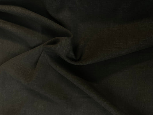 Textured Cotton/Linen Blend - Black