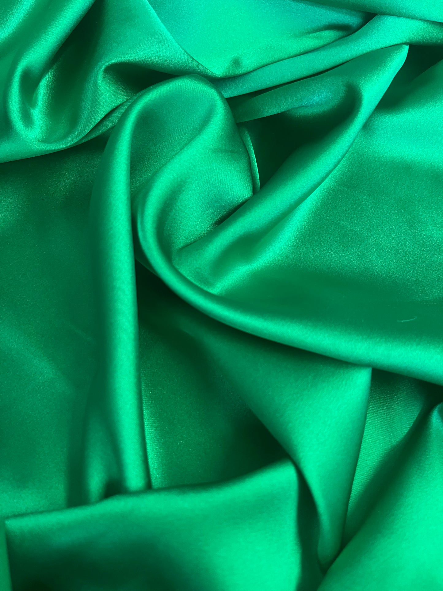 Silk Charmeuse Wide Stretch - Vibrant Green - 19mm Designer