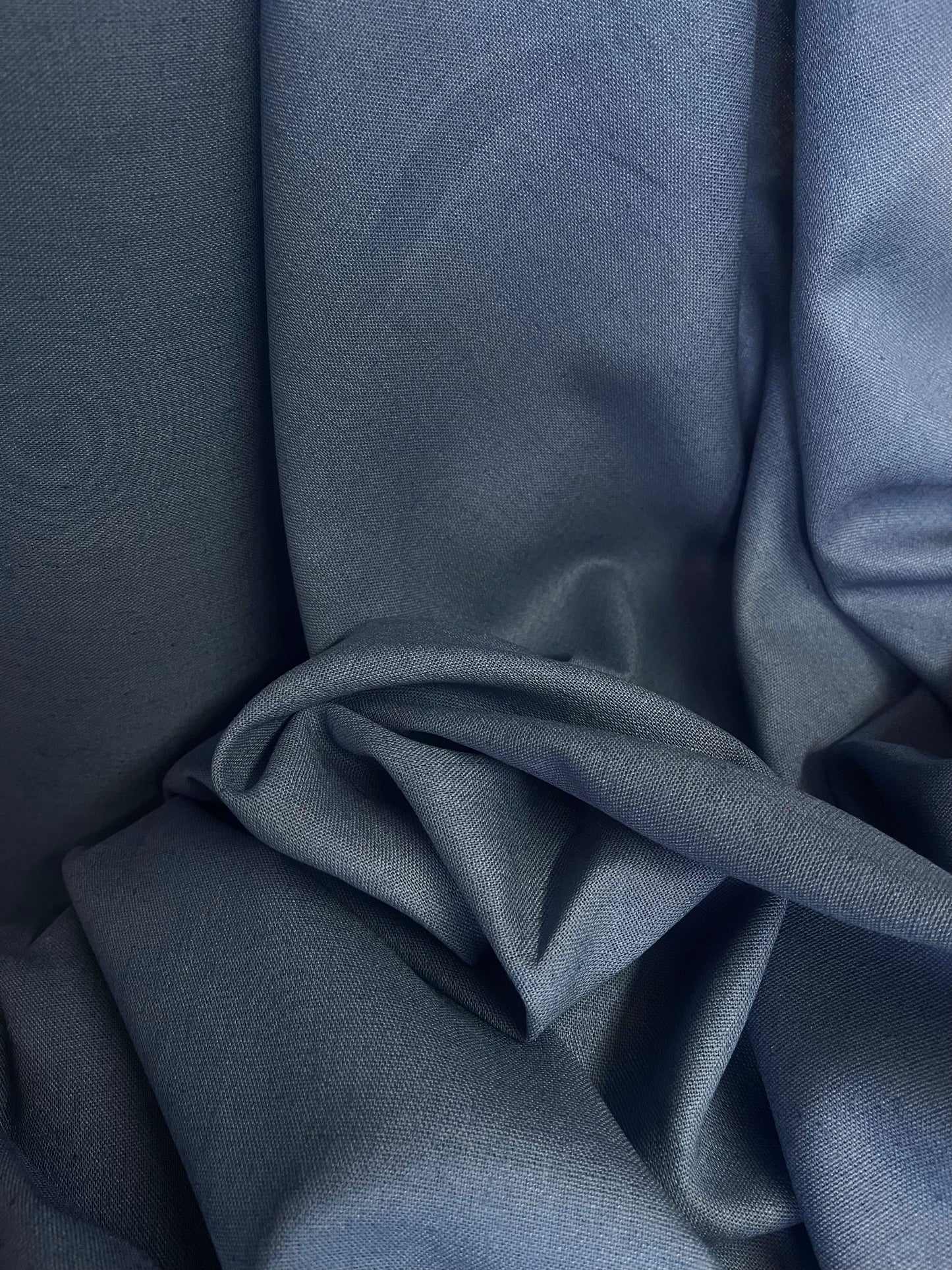 Organic Linen & Rayon Blend - Denim Blue