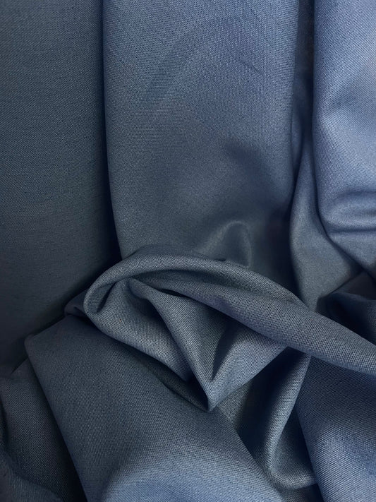 Organic Linen & Rayon Blend - Denim Blue