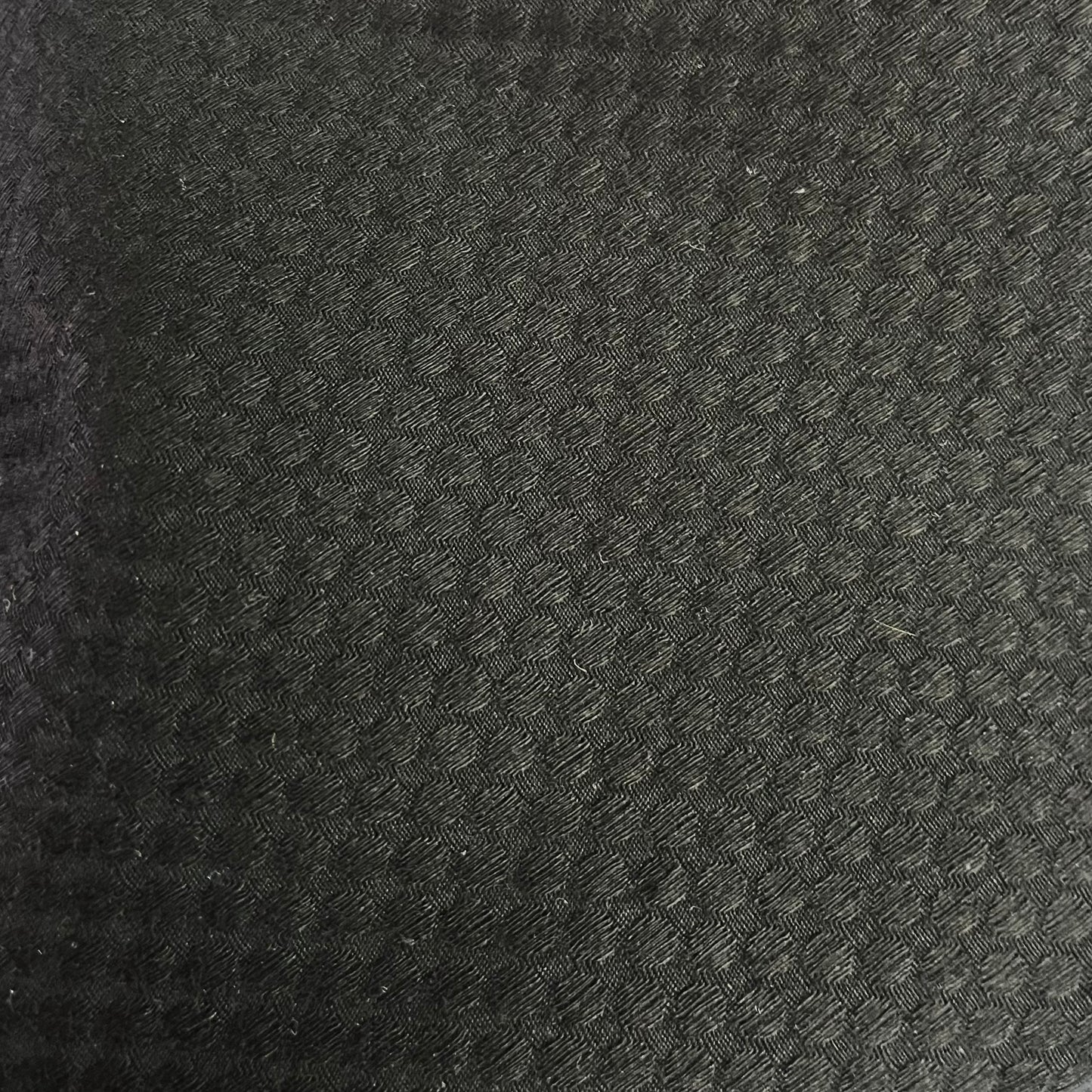 Textured Cotton Pique Stretch - Jet Black
