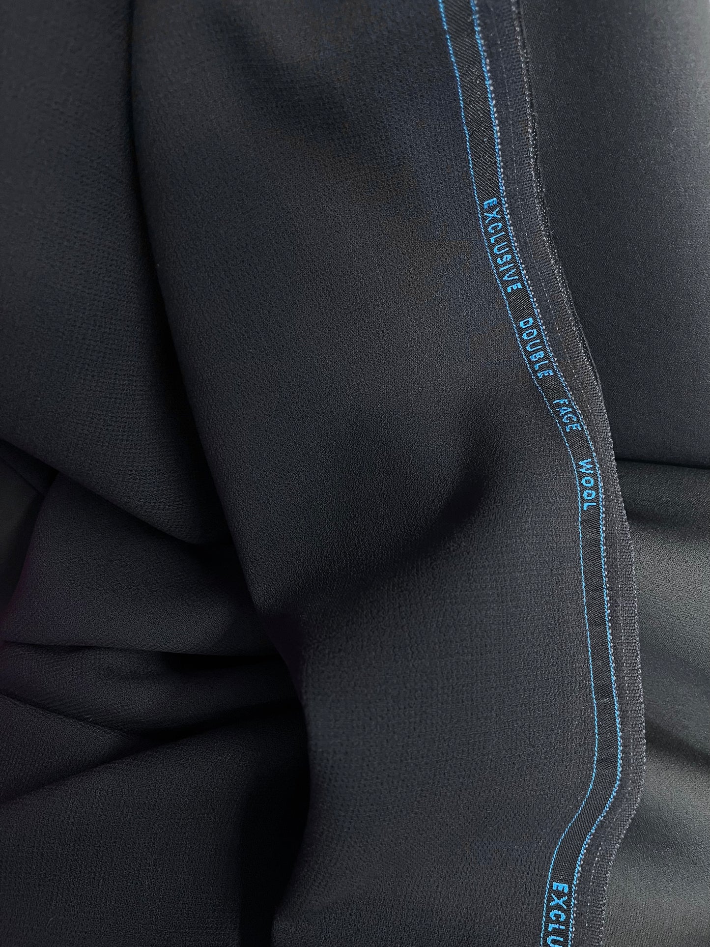 Designer Double Faced Wool Crepe - Fused - Navy