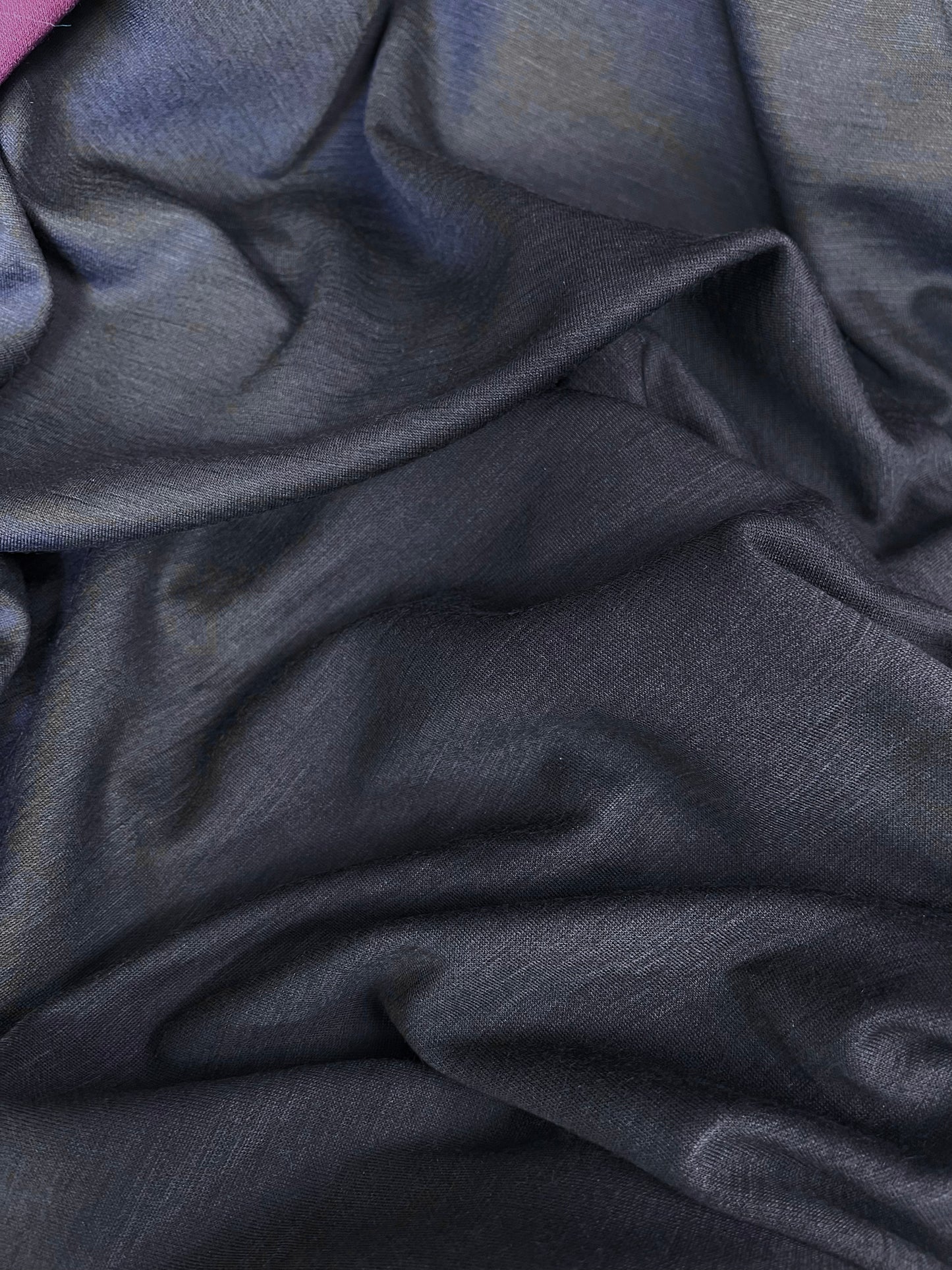 Danish Double-Sided Wool & Cotton Jersey - Navy & Merlot