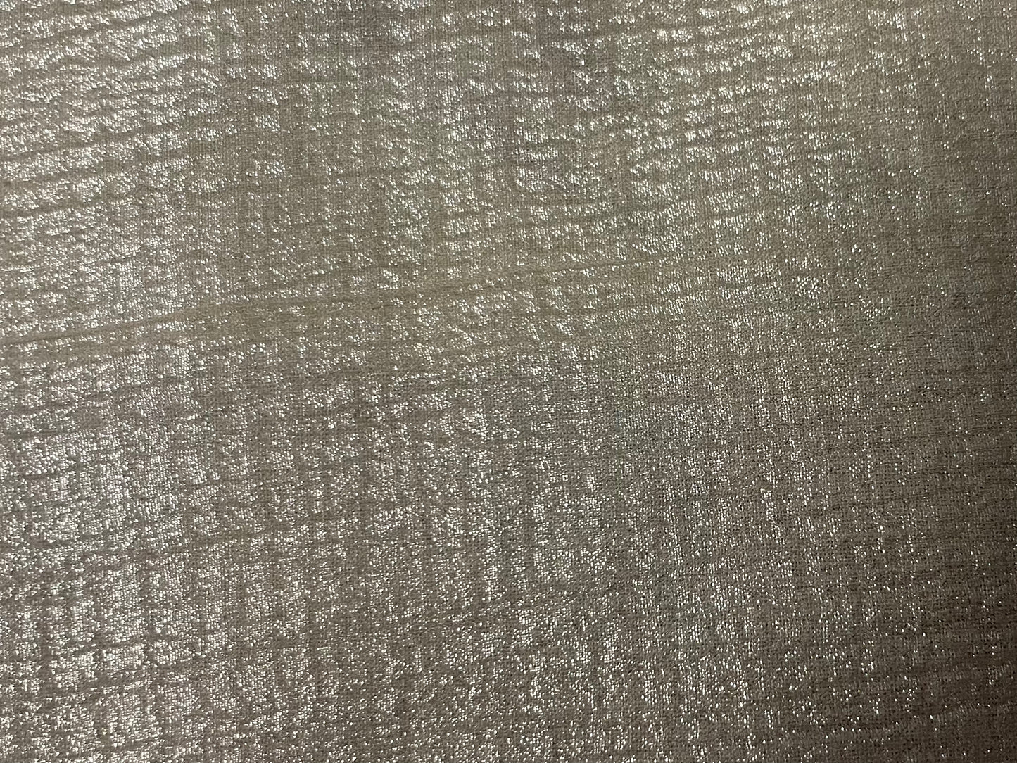 Pleated Italian Silk Chiffon - Glittery Silver