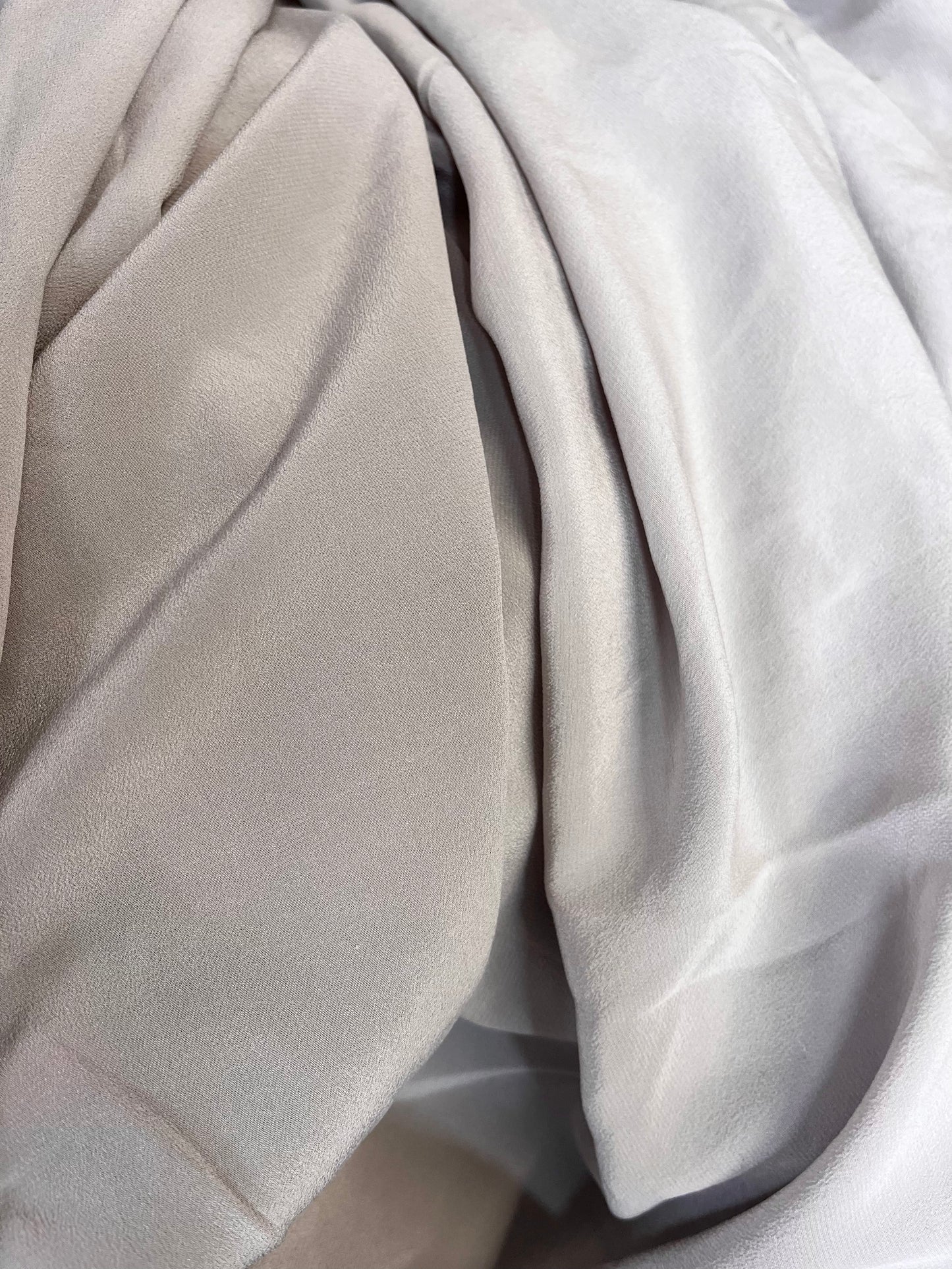 Silk Crepe De Chine - Taupe Grey