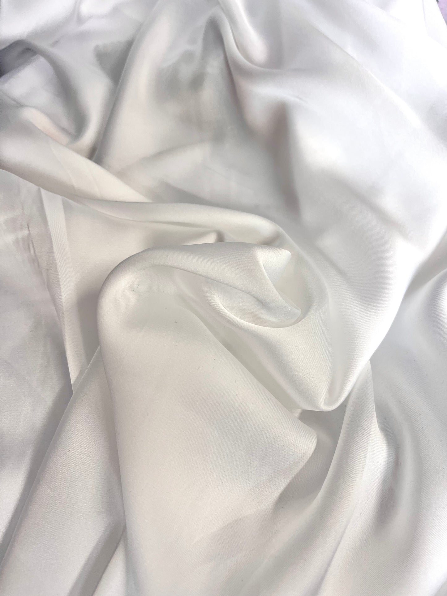 Light Weight Poly Satin - Bridal White