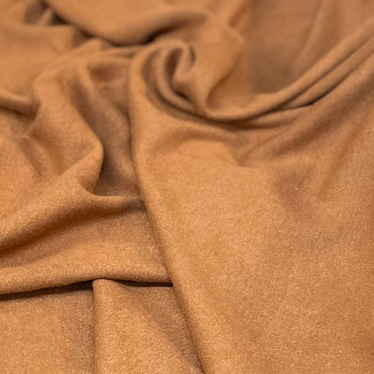 Wool Blend Double Knit Jersey - Burnt Orange