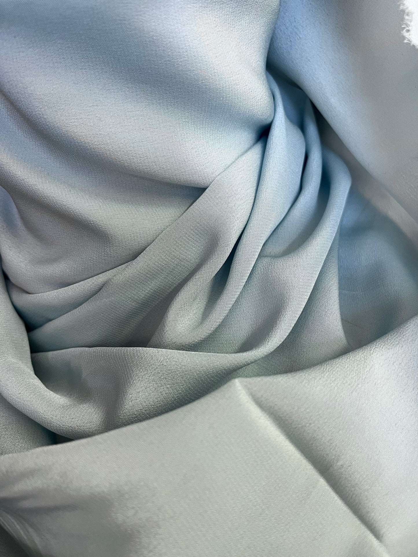 Silk Crepe de Chine - Seafoam Blue