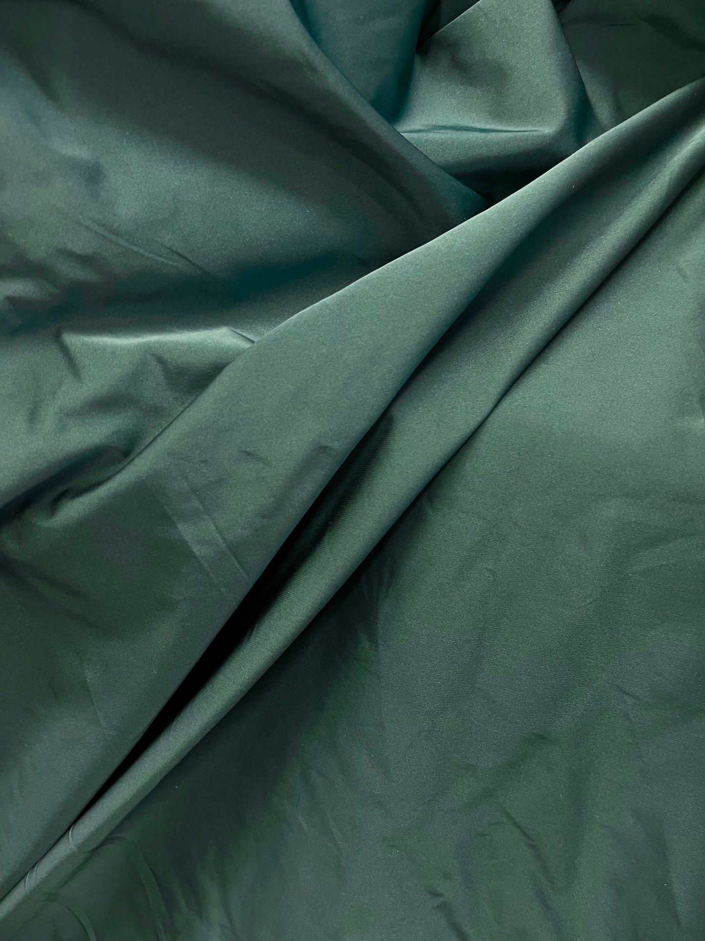 Italian Double Face Poly Taffeta - Green Cyan