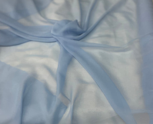 Silk Chiffon Wide - True Blue