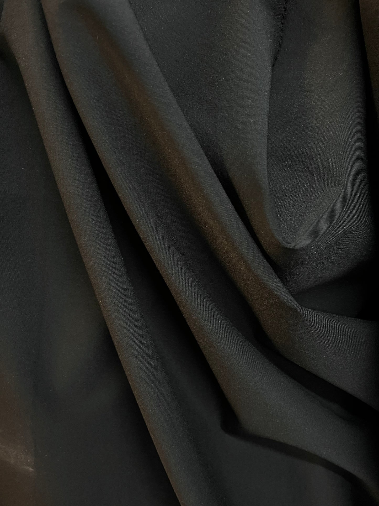 Medium Weight Poly / Cotton Twill - Jet Black