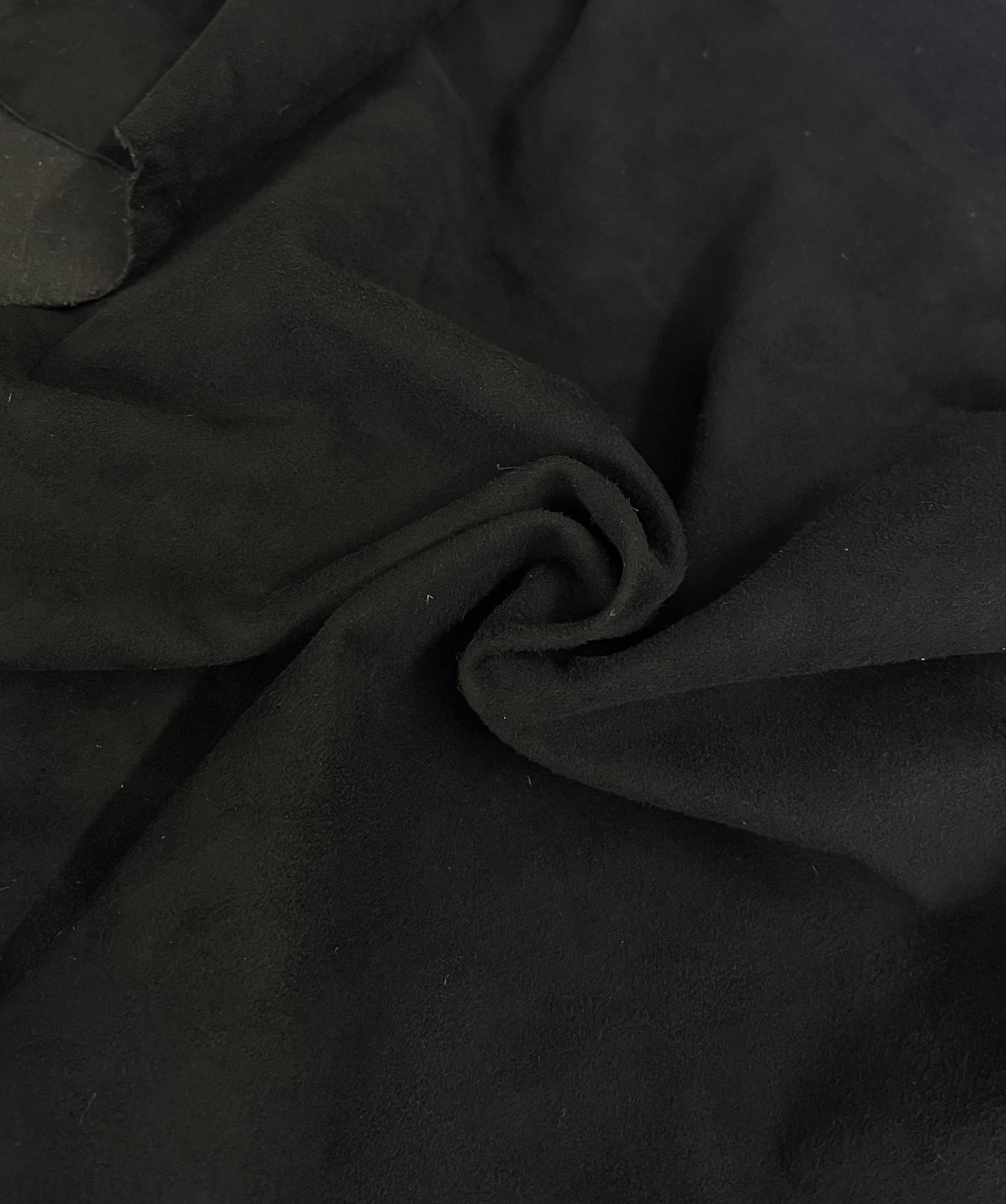 Designer Stretch Leather Suede - Jet Black