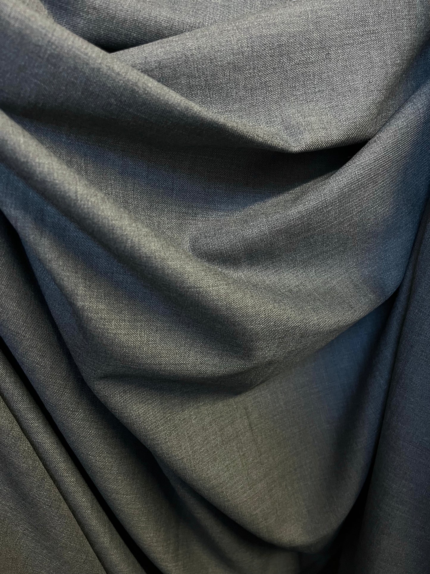 Italian Fine Tropical Wool Suiting - Dark Grey