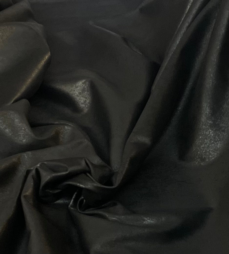Faux Leather - Distressed Black
