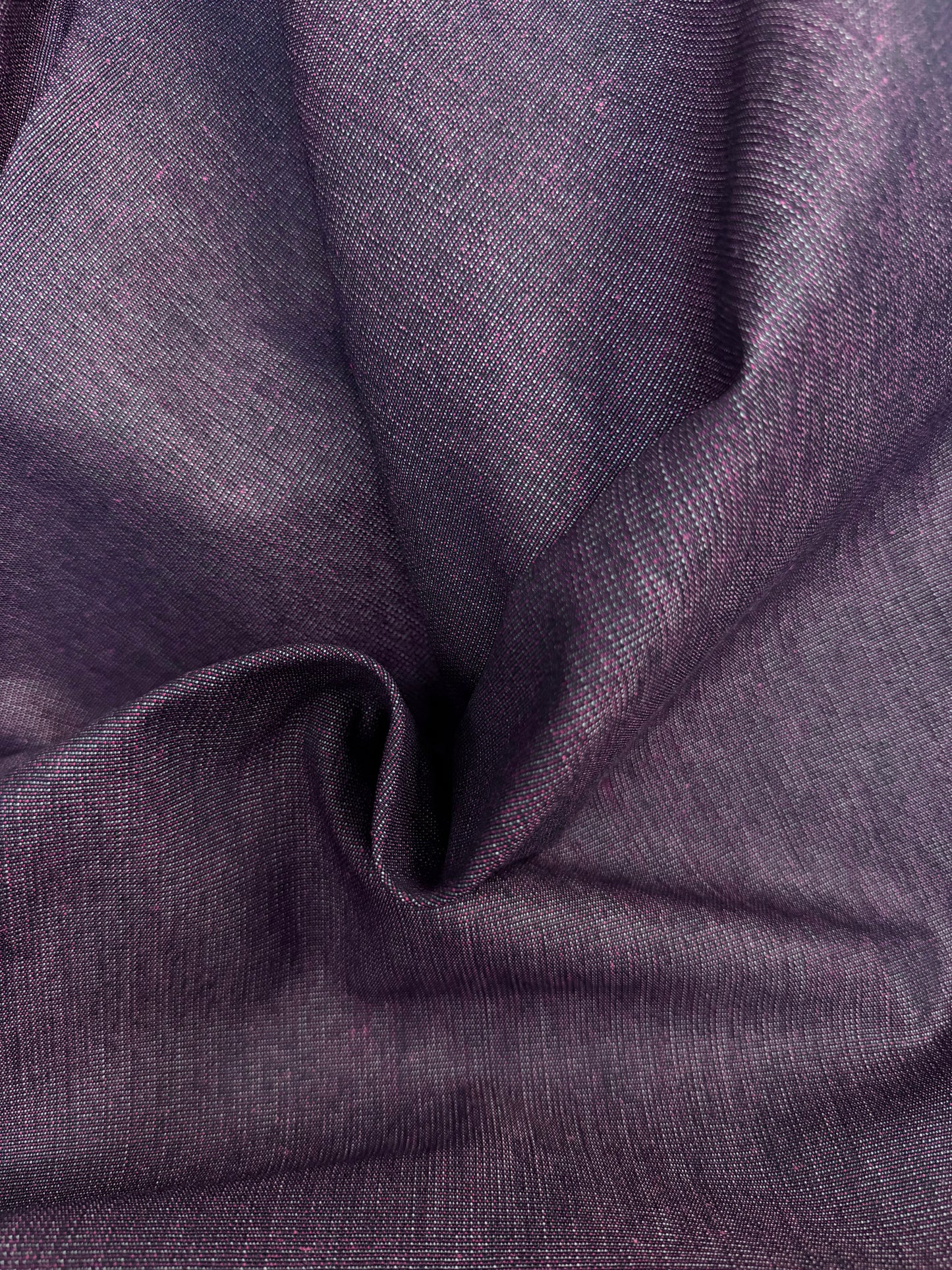 Japanese Iridescent Two-Tone Cotton Denim - Red & Blue