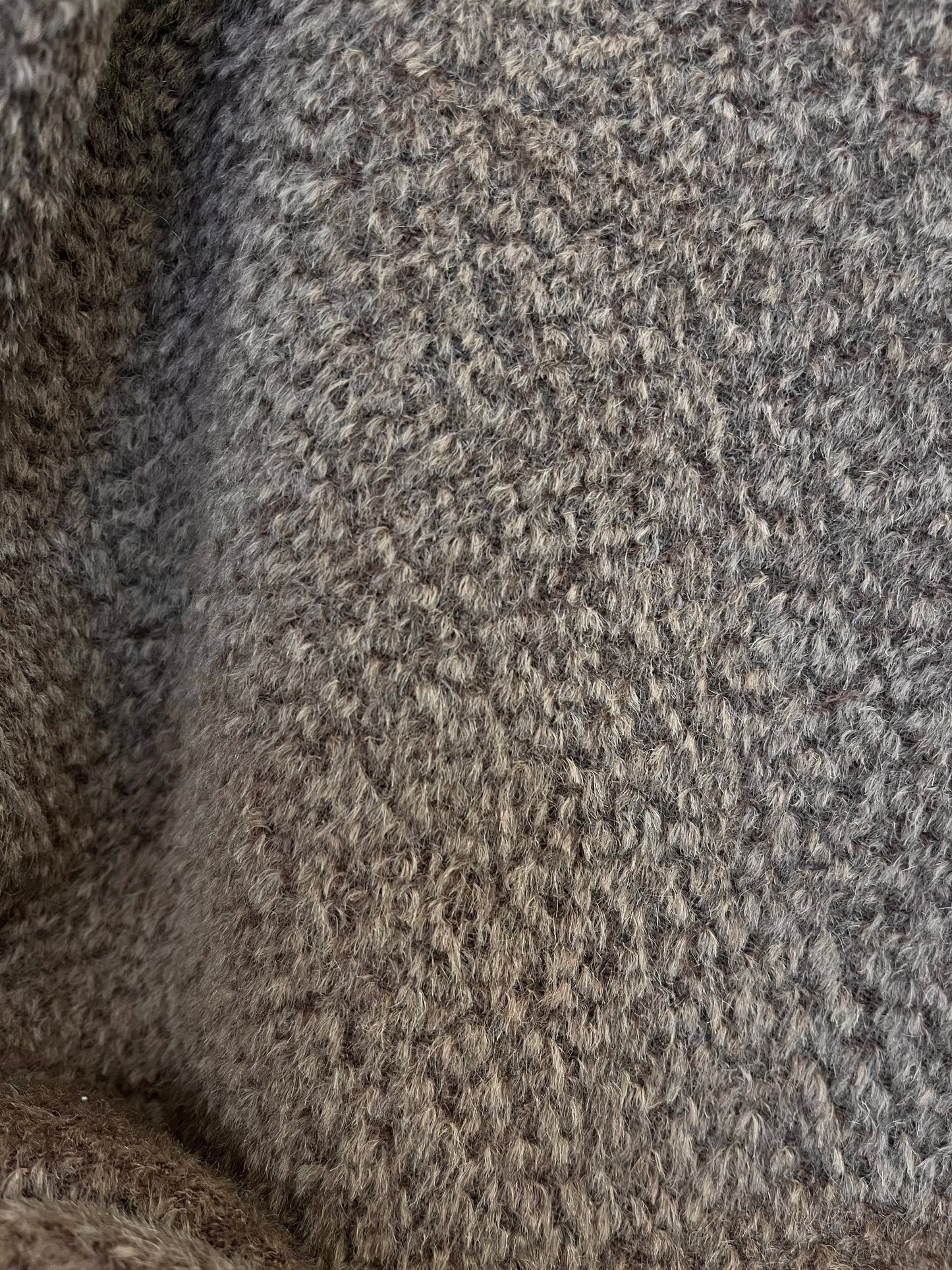 Italian Textured Alpaca Wool - Mouse Brown