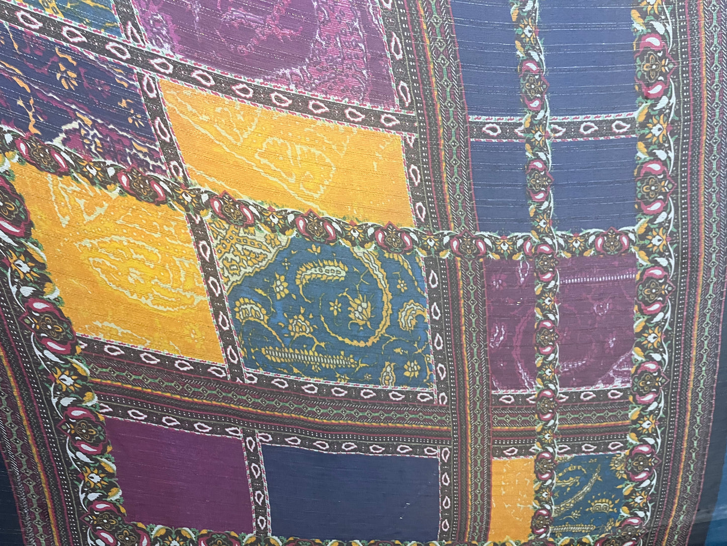 Italian Printed Silk Chiffon - Vibrant Multicolor & Silver Lurex