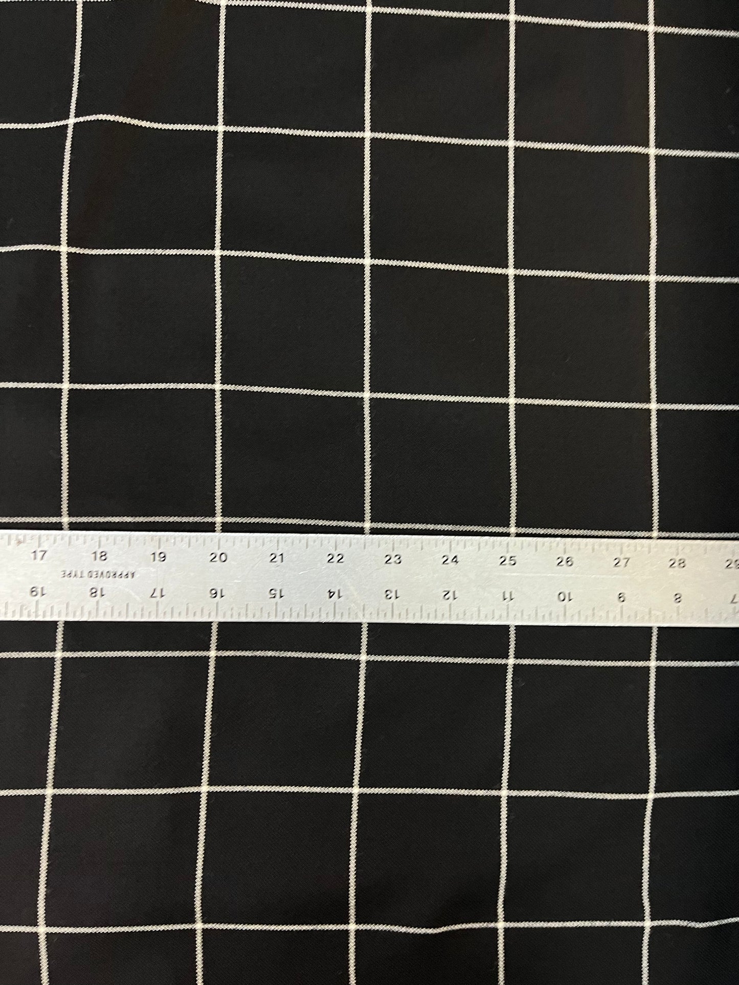 American Heritage - Plaid Virgin Wool Suiting - Black & White