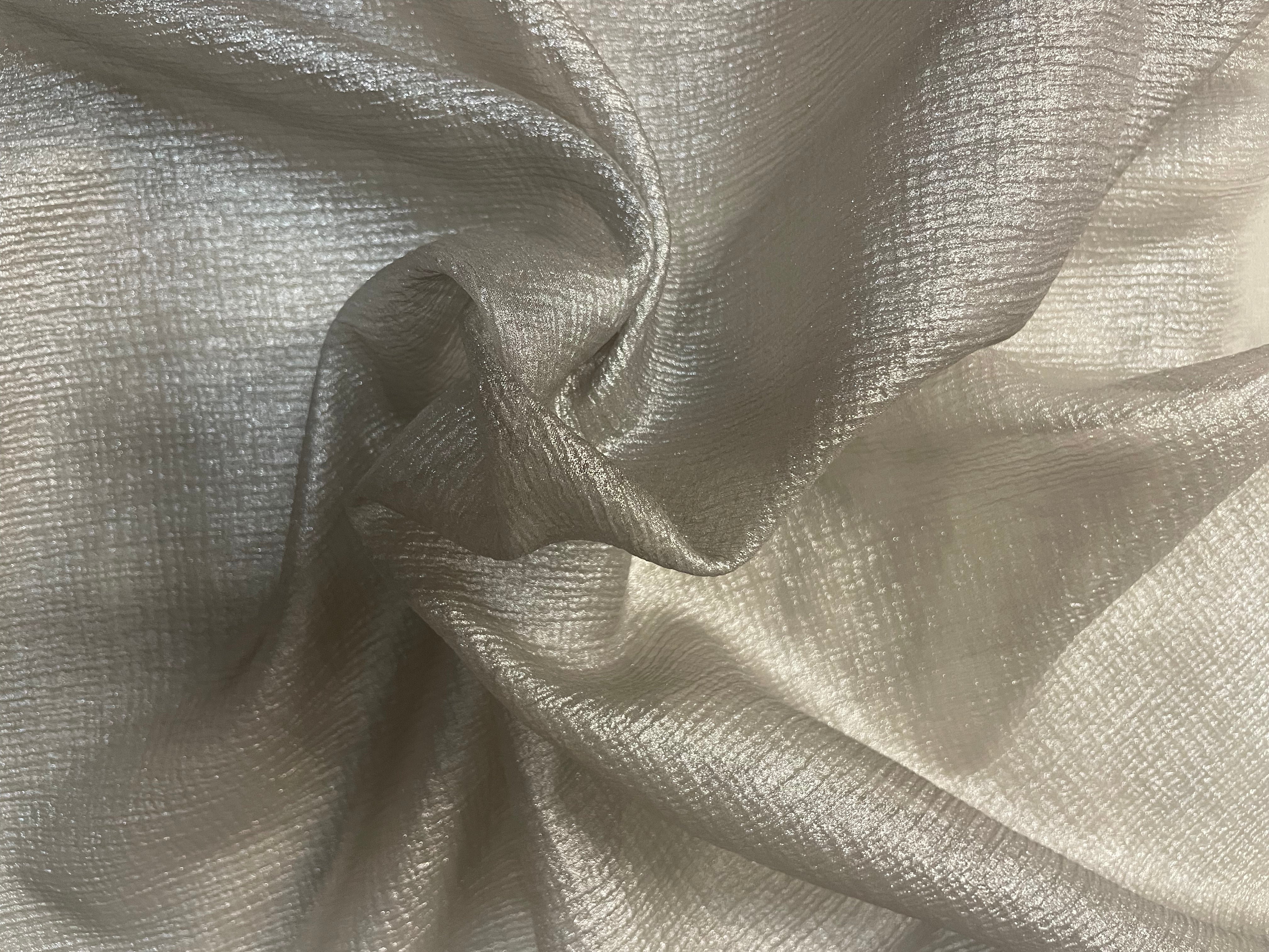 Pleated silk discount chiffon fabric