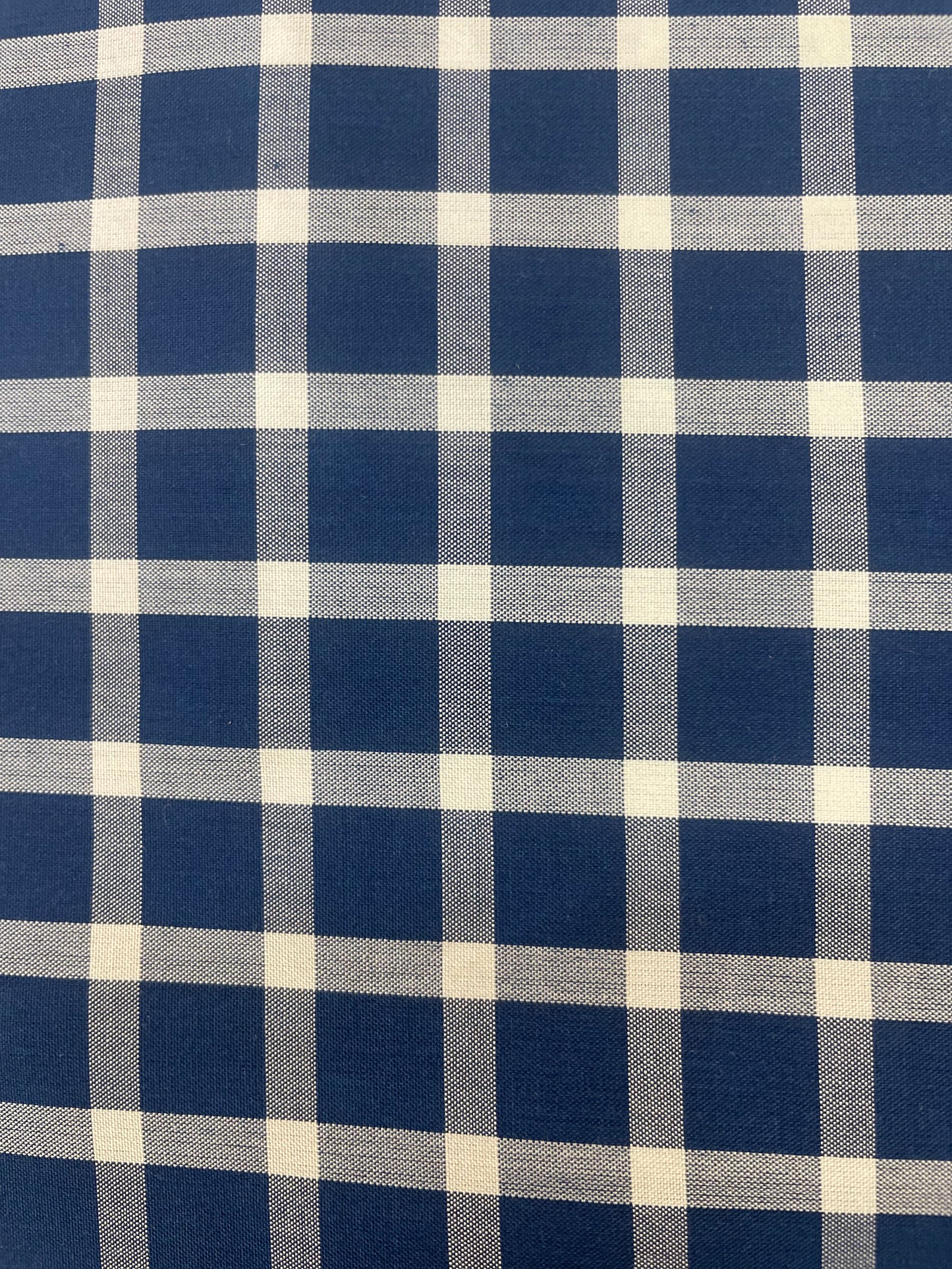 Silk Shirting Plaid - White & Blue