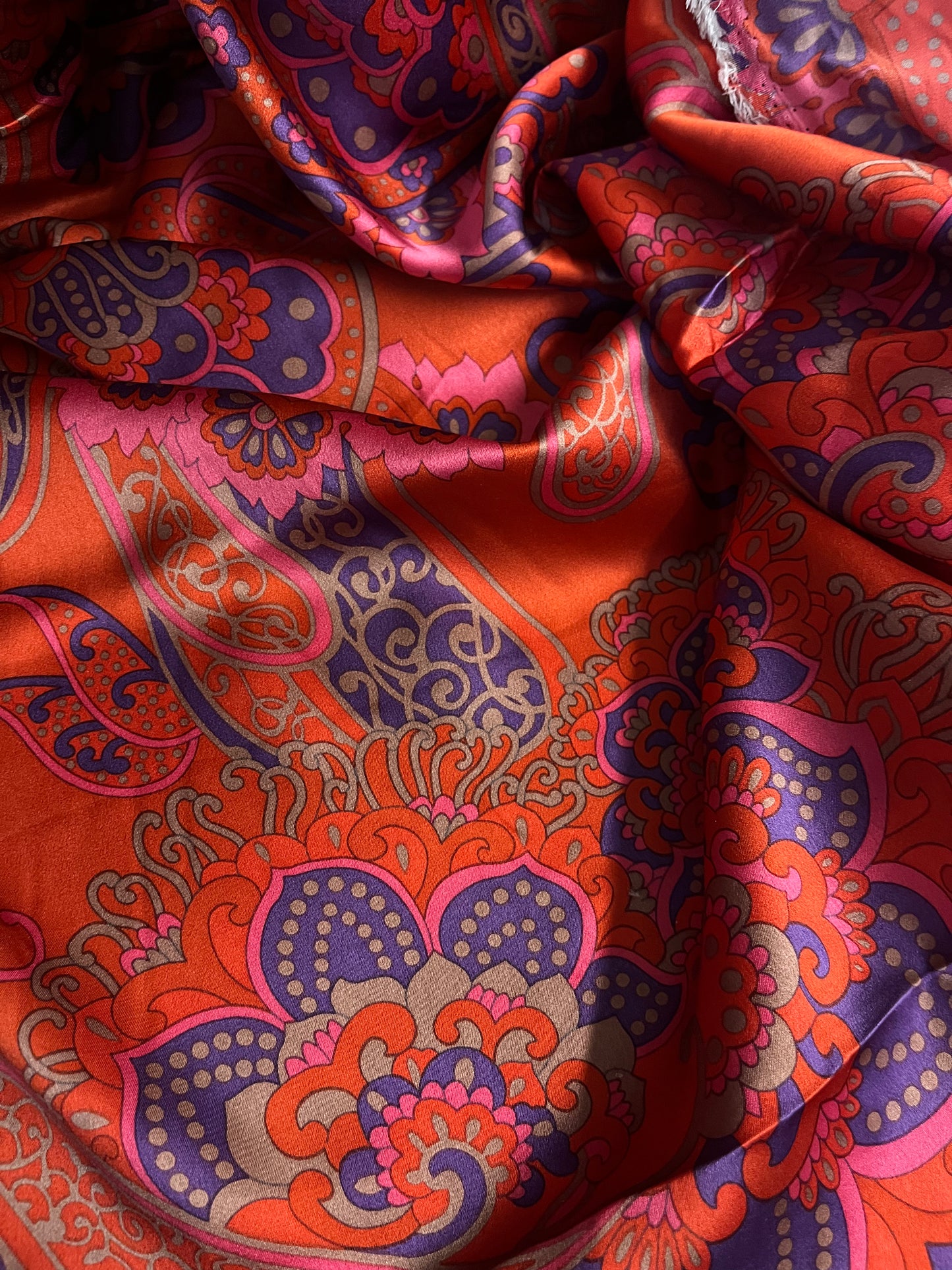 Printed Silk Charmeuse - Vibrant Paisley