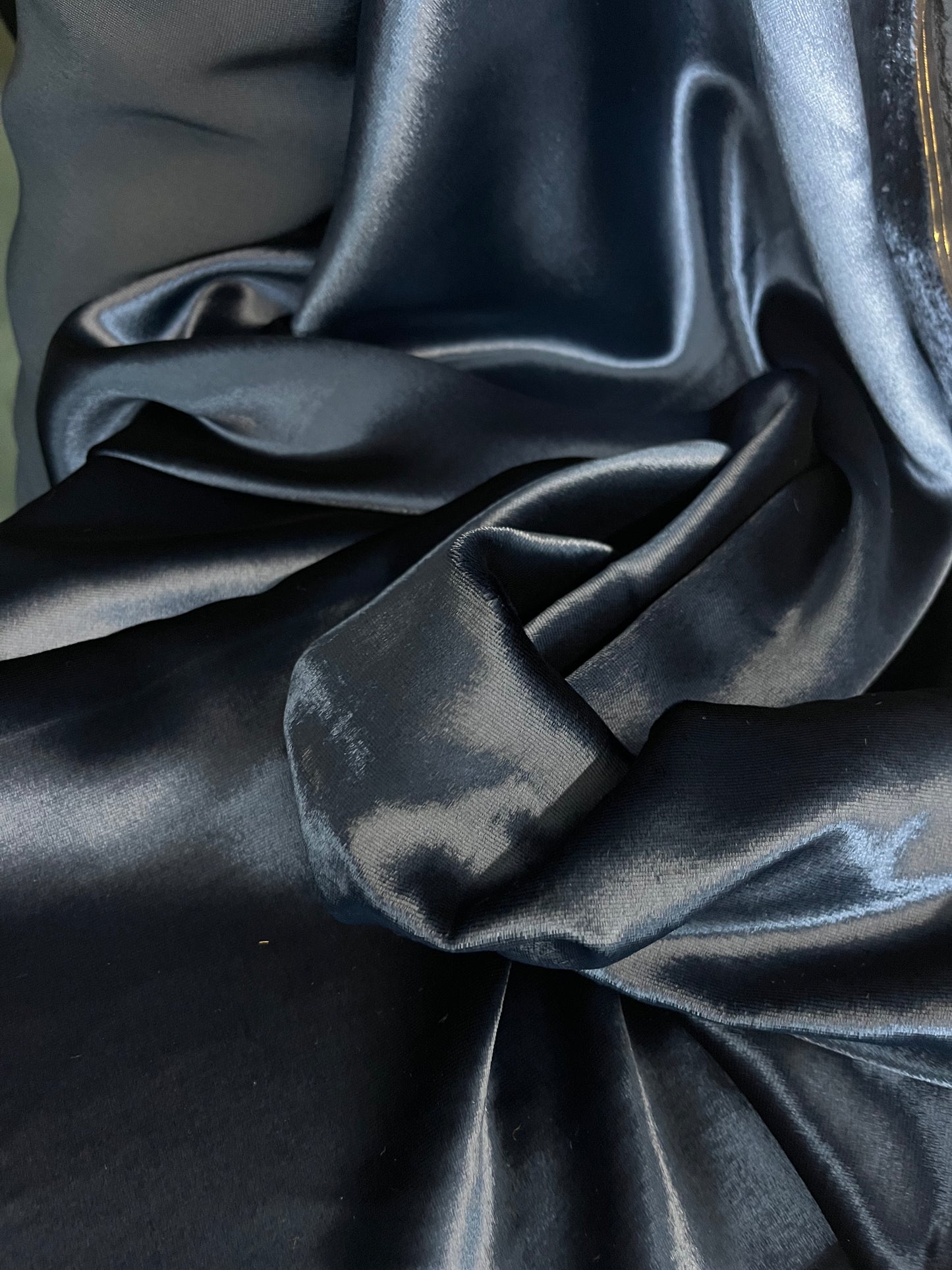 Italian Silk Velvet - Royal Navy
